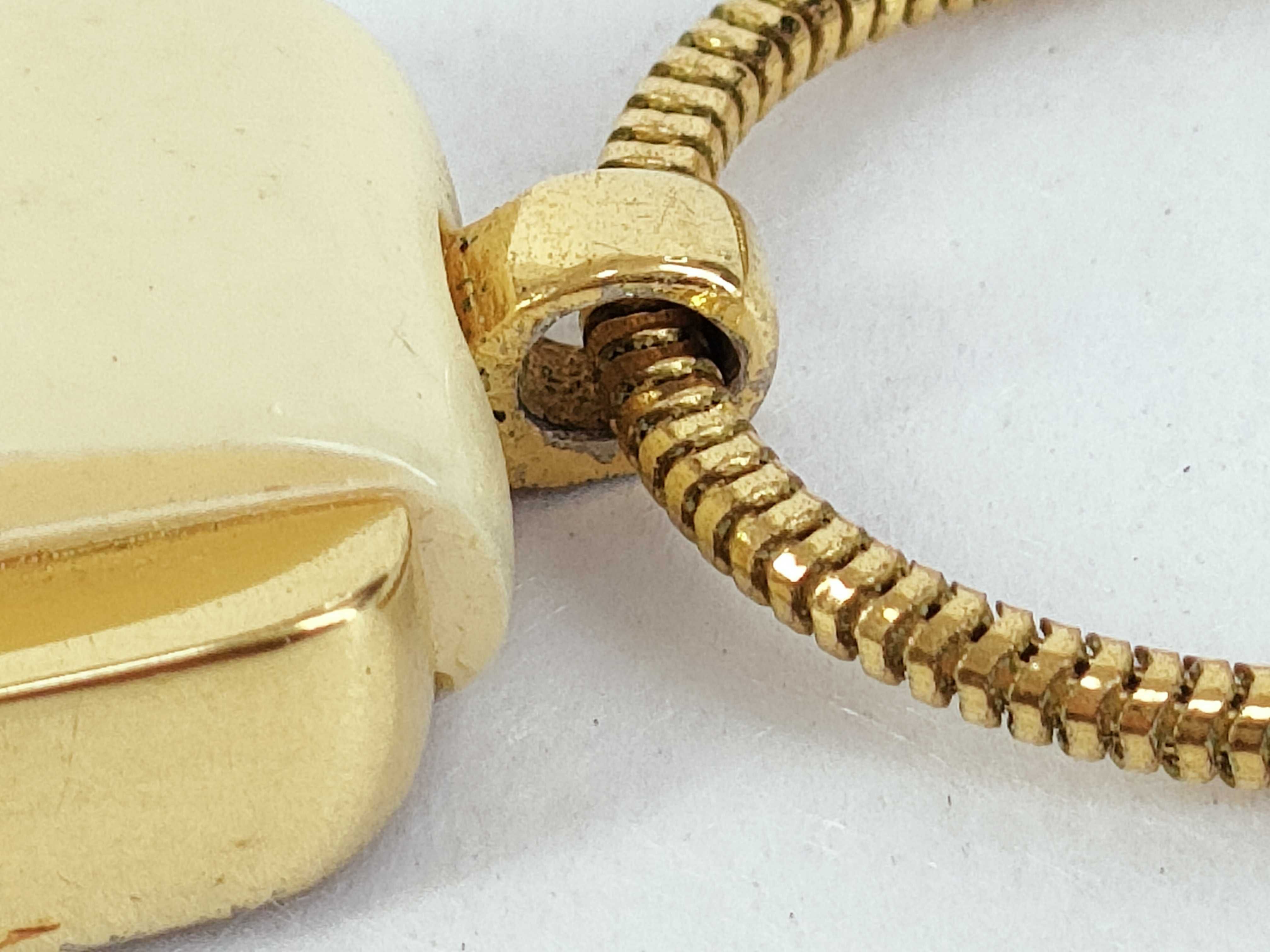 Y Necklace, Square Enamel Combination Necklace, Gold Necklace — view 10