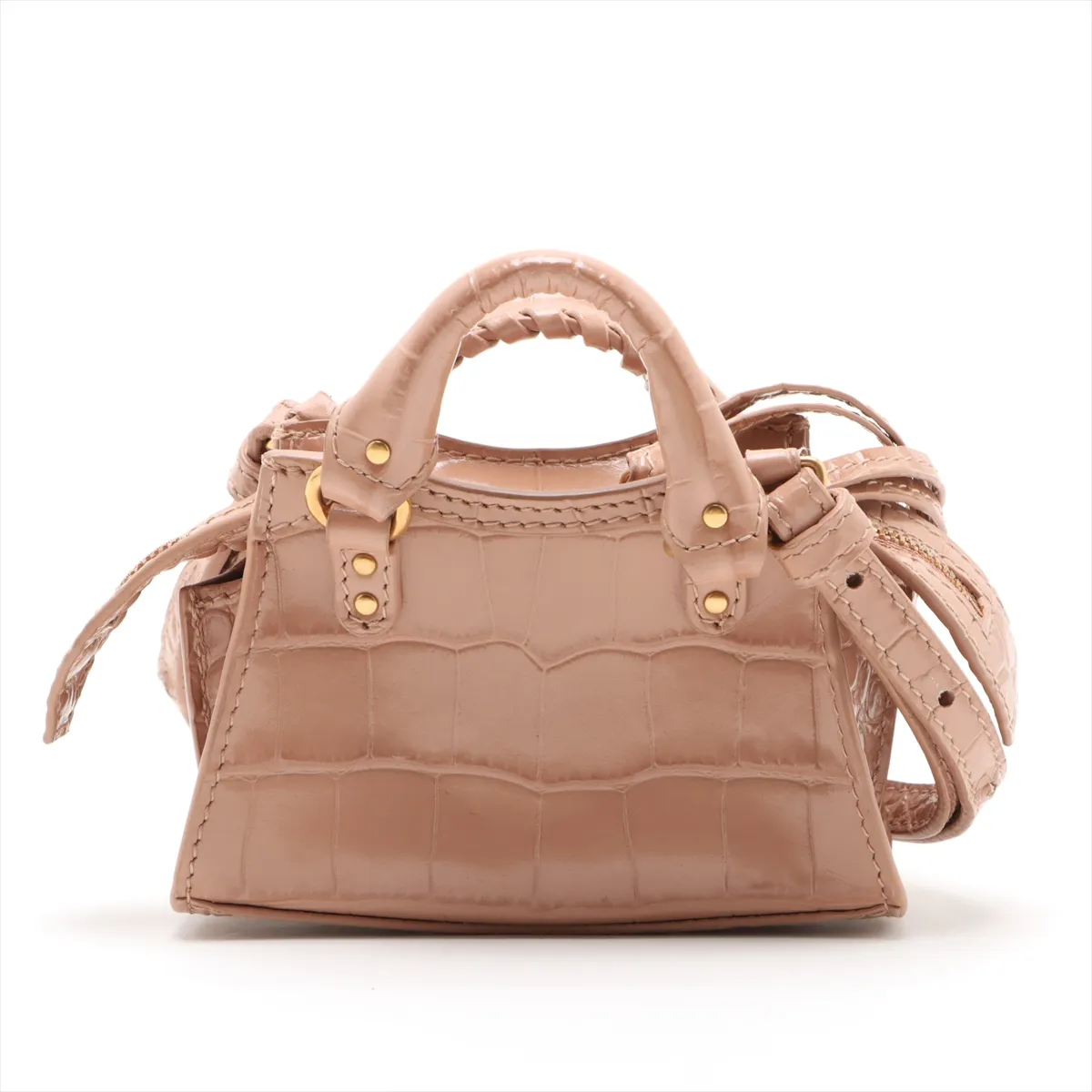 Super Nano Neo Classic Croco Embossed 2WAY Handbag Pink 669537 — view 2
