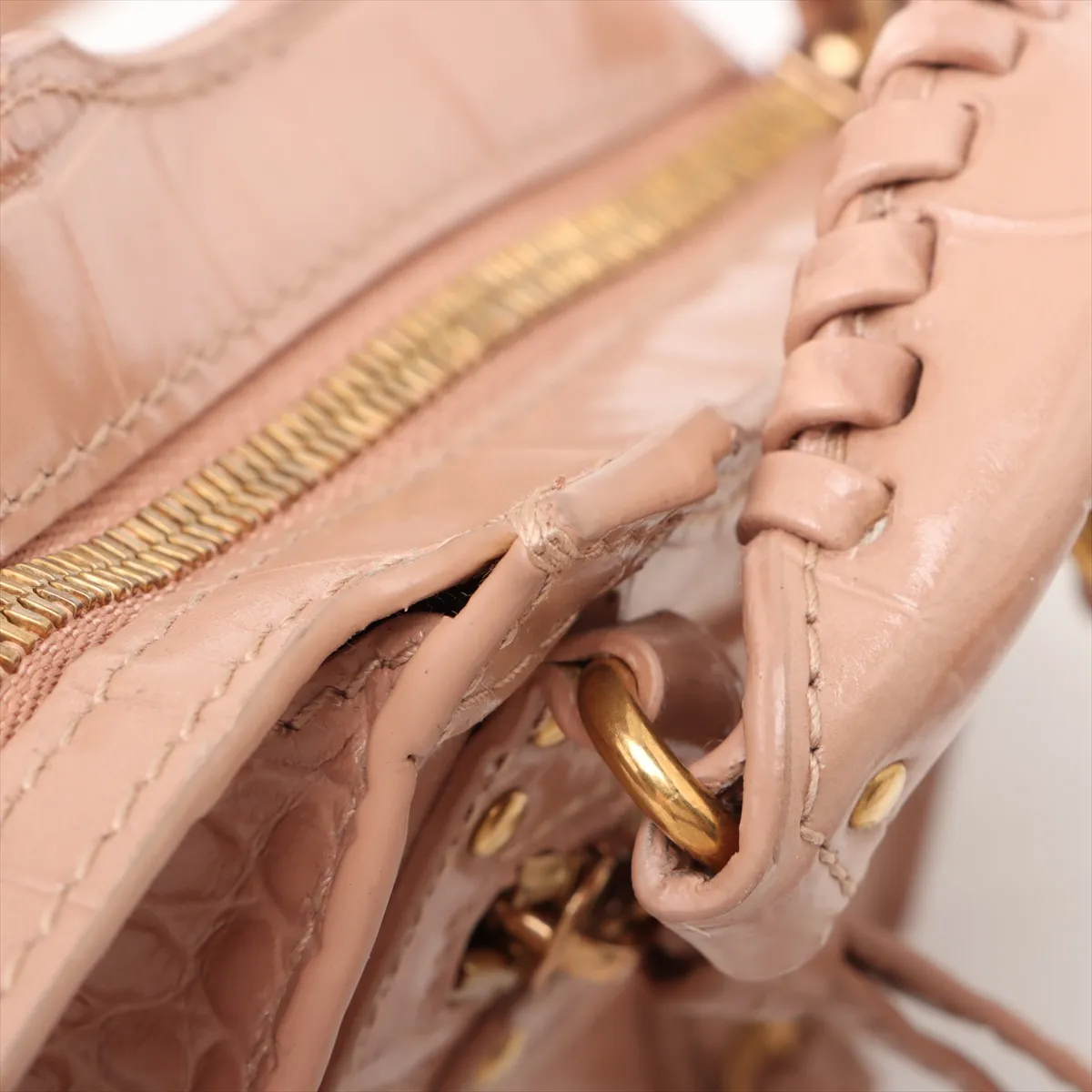 Super Nano Neo Classic Croco Embossed 2WAY Handbag Pink 669537 — view 12