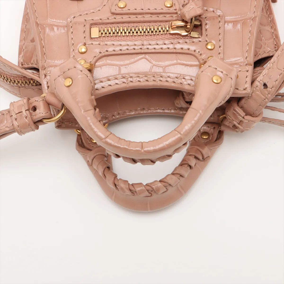 Super Nano Neo Classic Croco Embossed 2WAY Handbag Pink 669537 — view 5