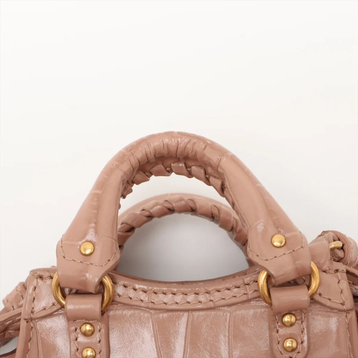 Super Nano Neo Classic Croco Embossed 2WAY Handbag Pink 669537 — view 6