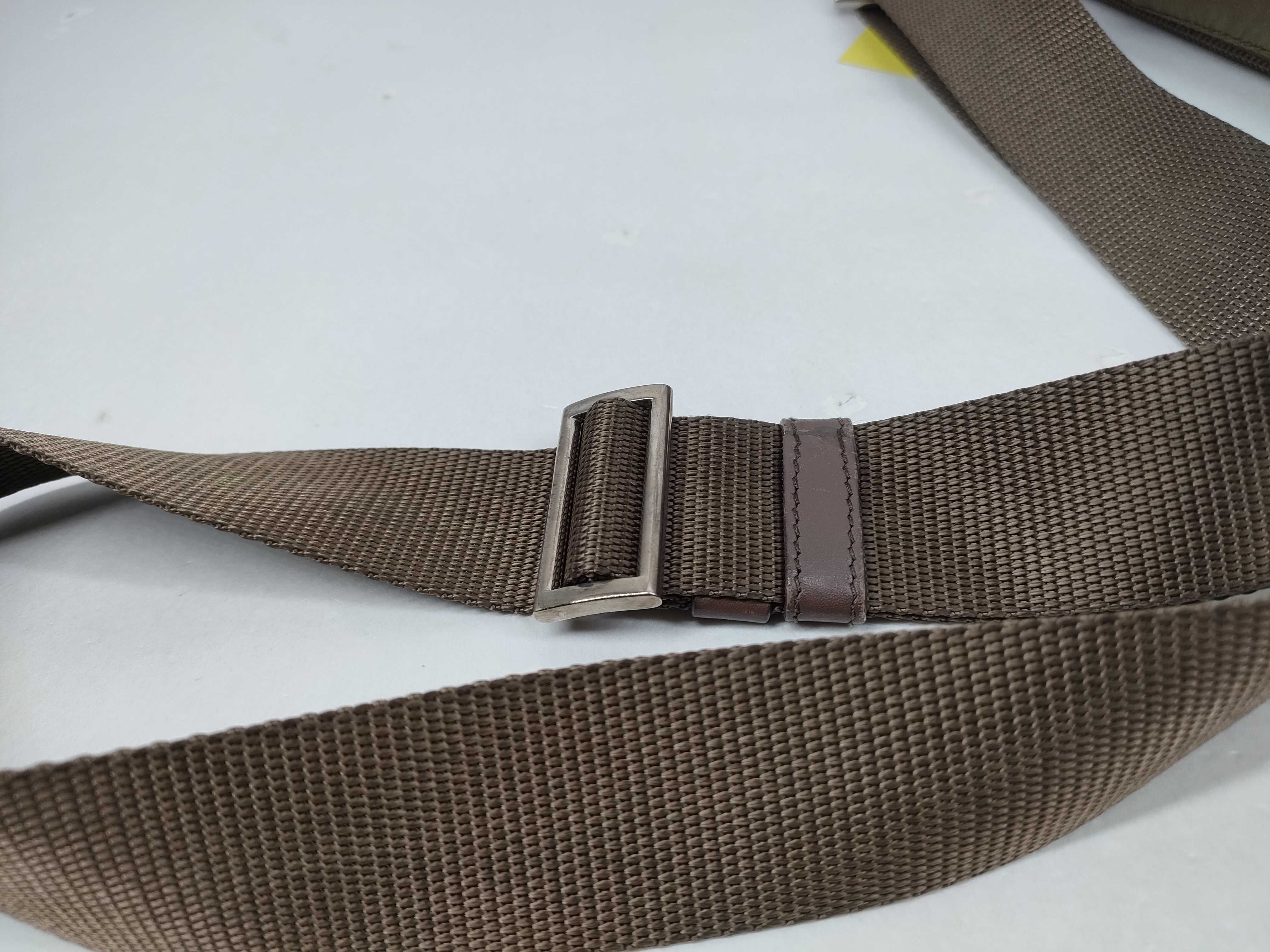 Nylon Triangle Plate Logo BT8994 Khaki Olive Shoulder Bag — view 7