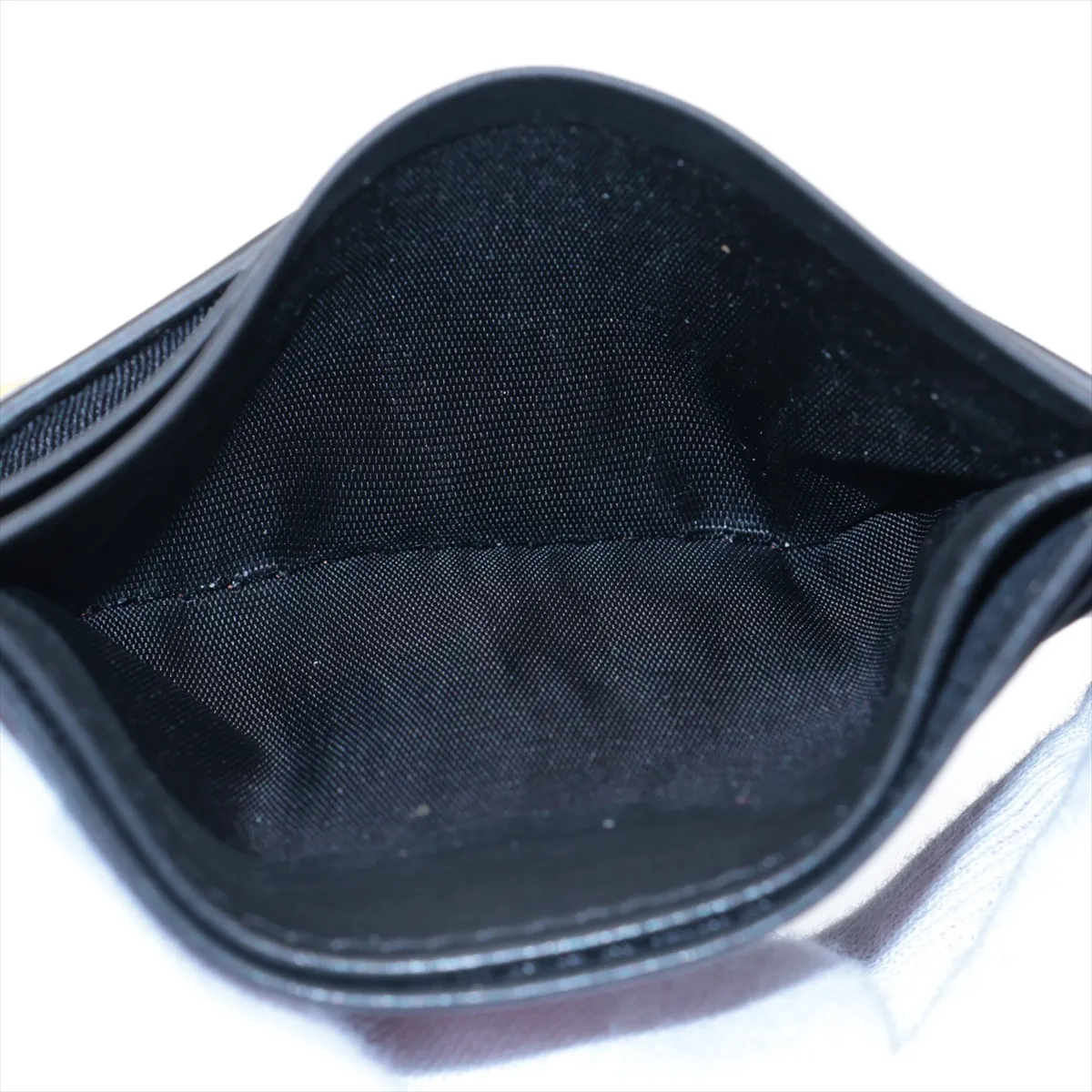 7M0227 Leather Card Case Black x Yellow Bugs Eye — view 5