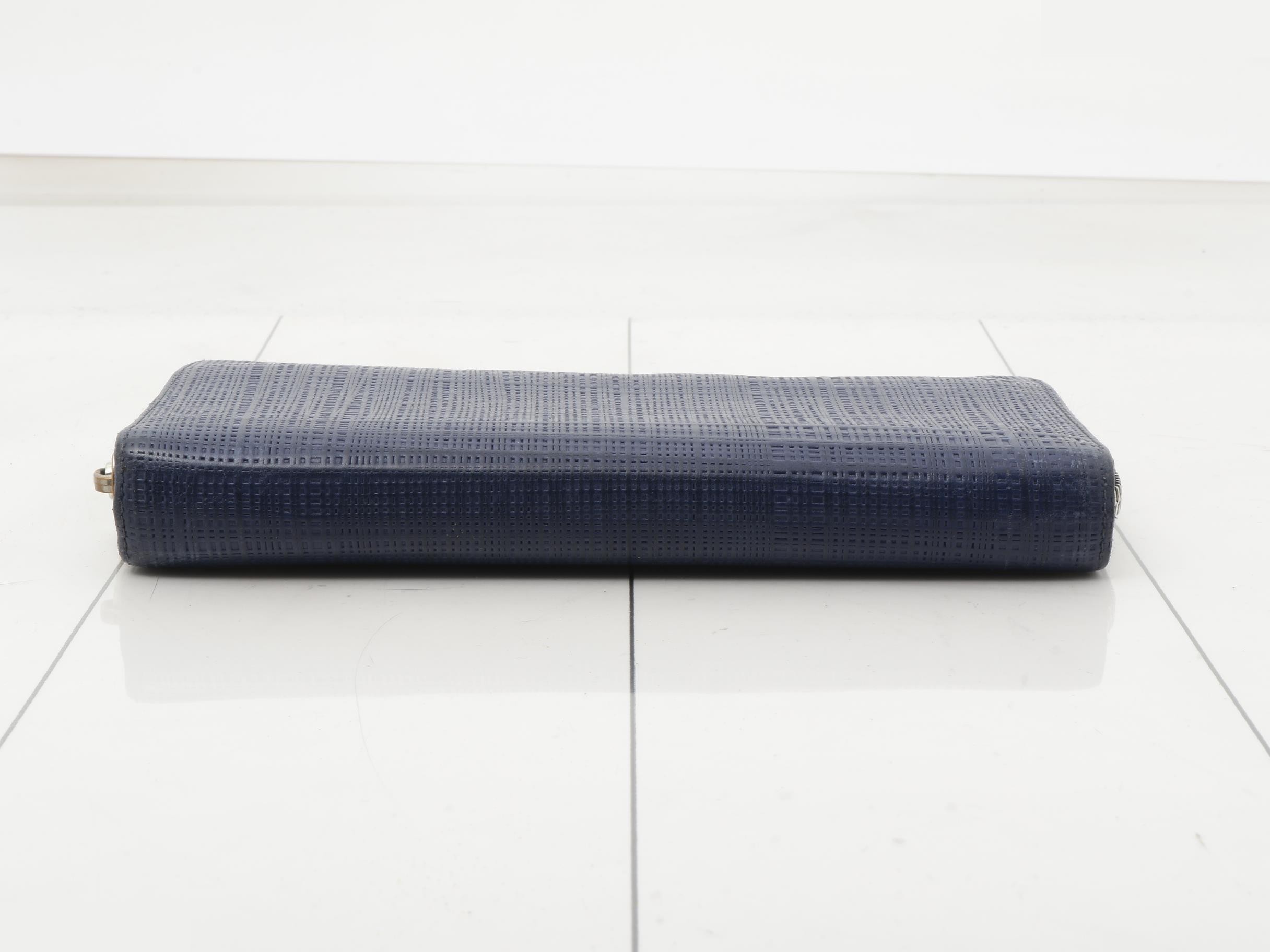 wallet, round zipper, navy — view 3