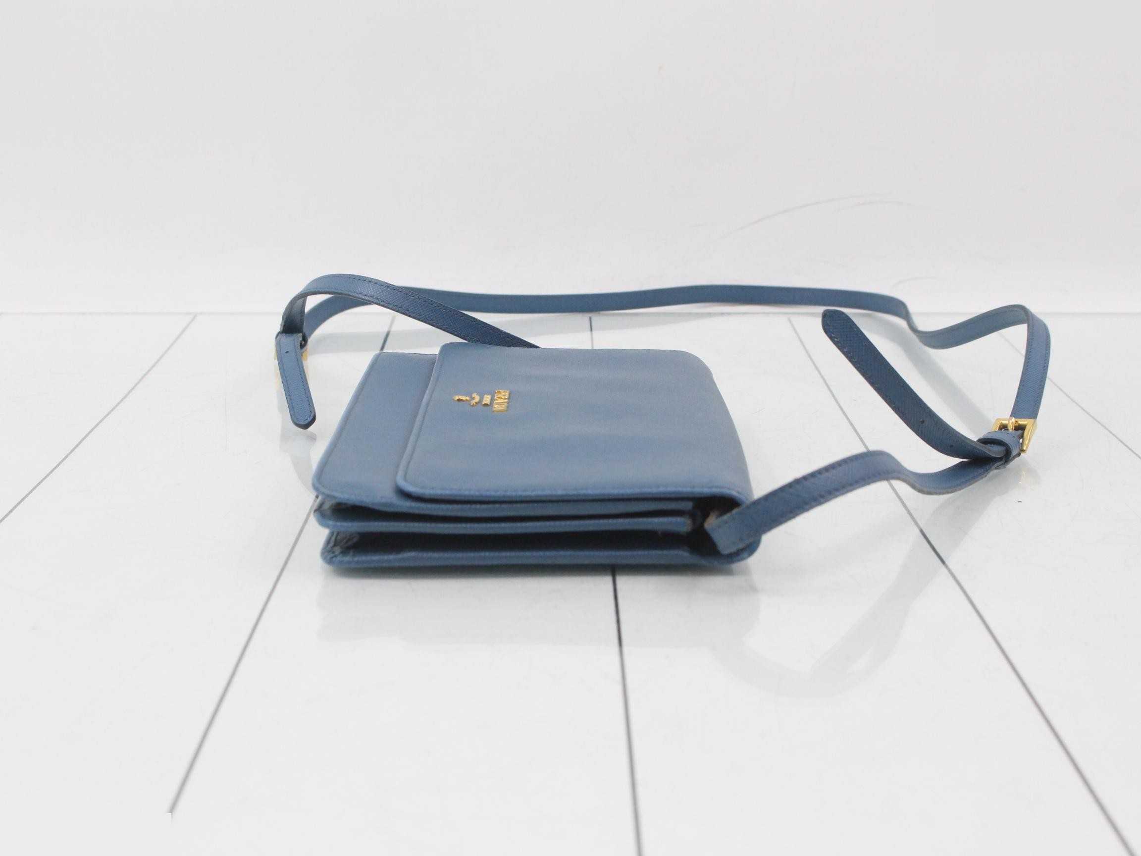 Other lines: Bags/Shoulder bags, Saffiano leather, Blue — view 3