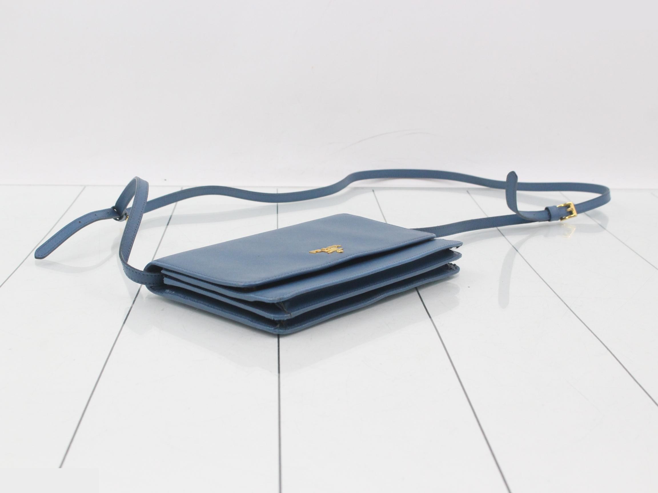 Other lines: Bags/Shoulder bags, Saffiano leather, Blue — view 5