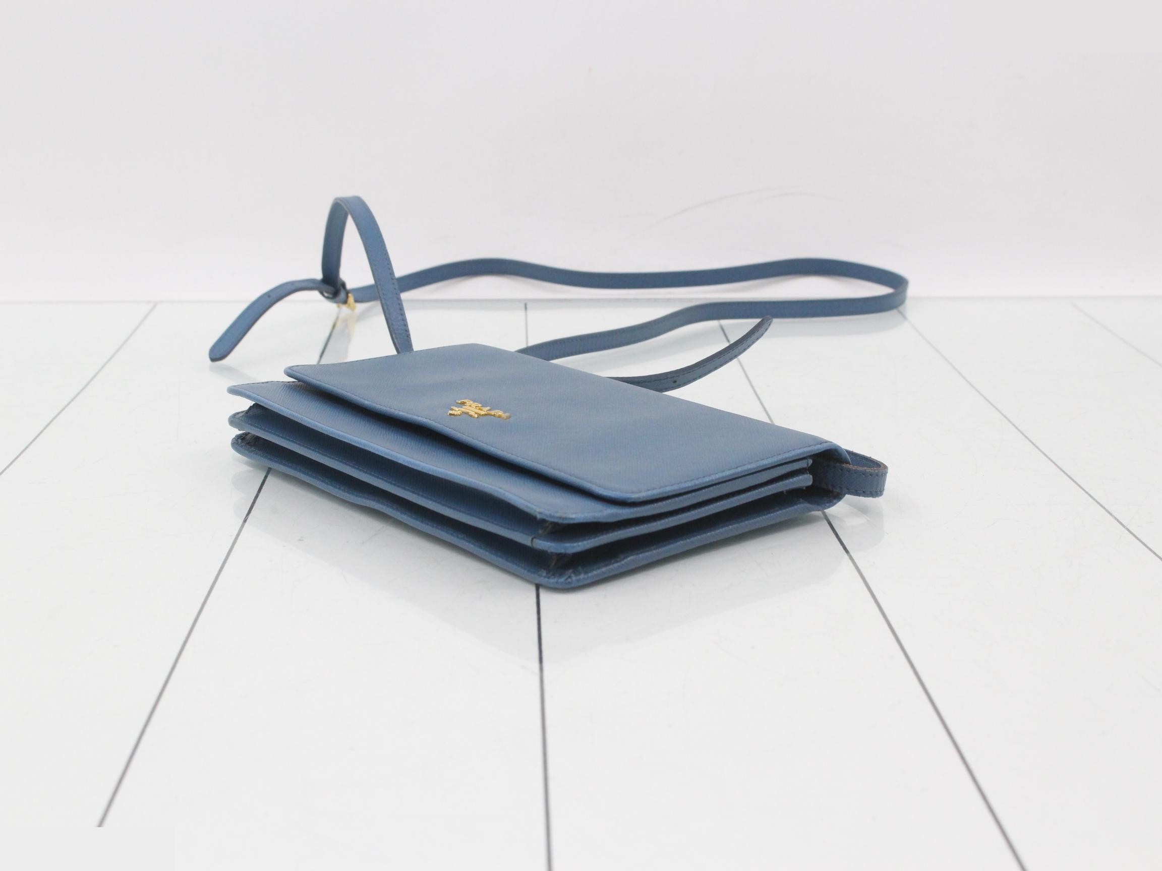 Other lines: Bags/Shoulder bags, Saffiano leather, Blue — view 6
