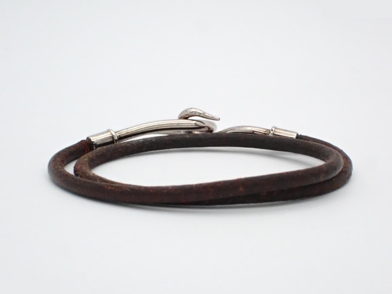 Jumbo double bracelet brown x silver arm circumference approx. 19cm — view 2