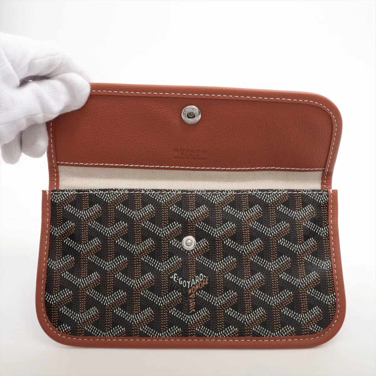 Saint Louis PM PVC x Leather Pouch, Brown (Pouch only) — view 3