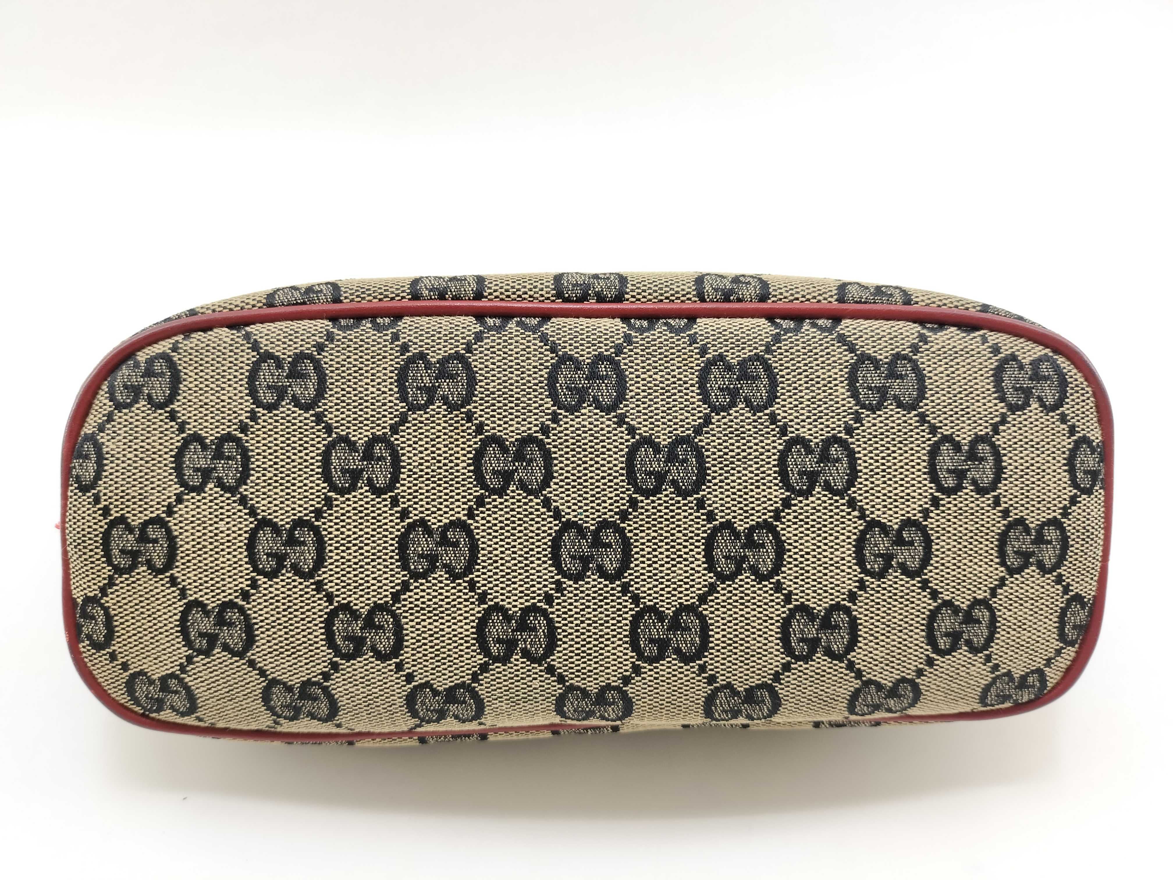 GG Canvas Accessory Pouch (039 1103) with Logo Plate and Hardware — view 3