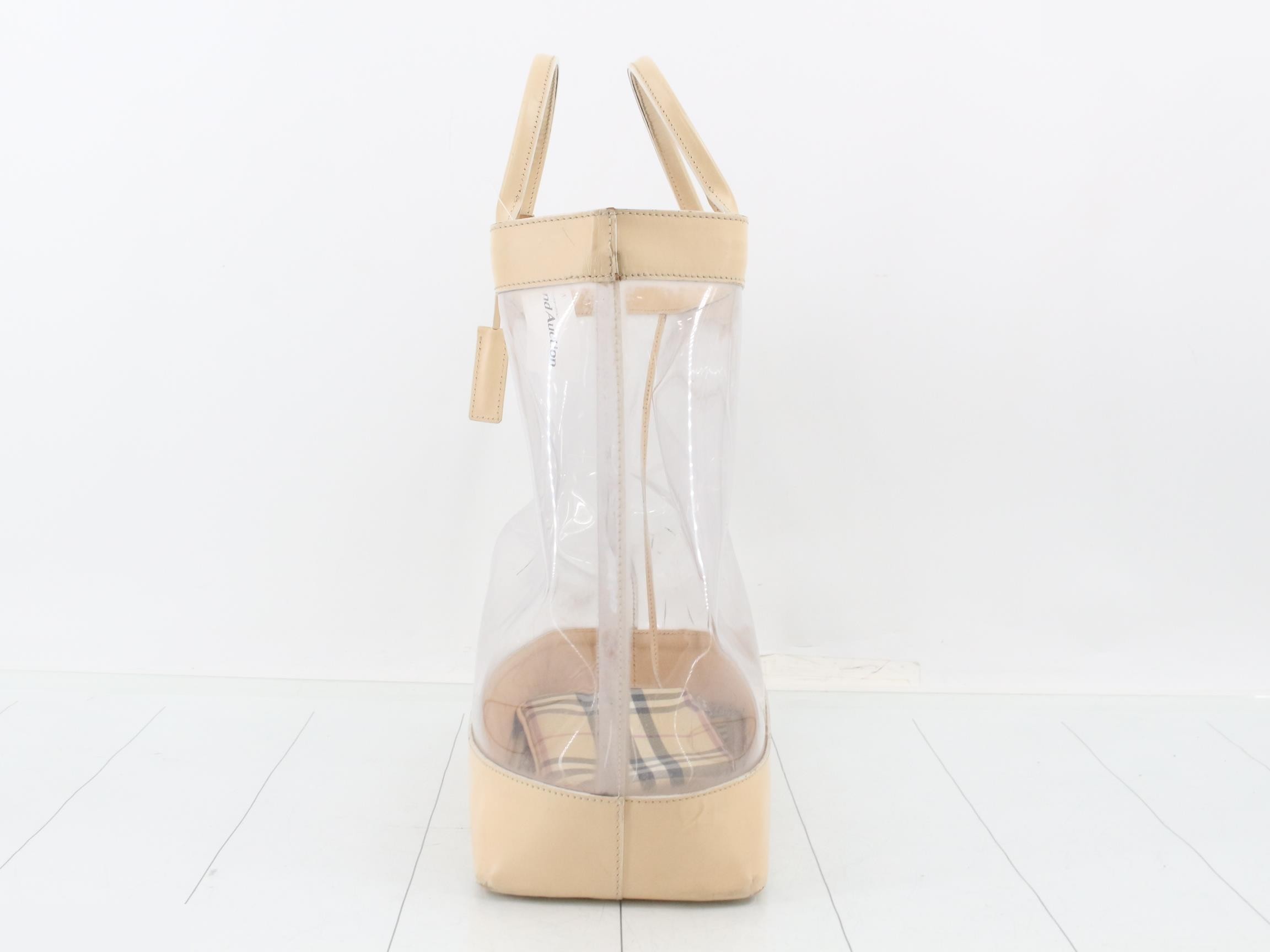 Nova check clear tote bag — view 3