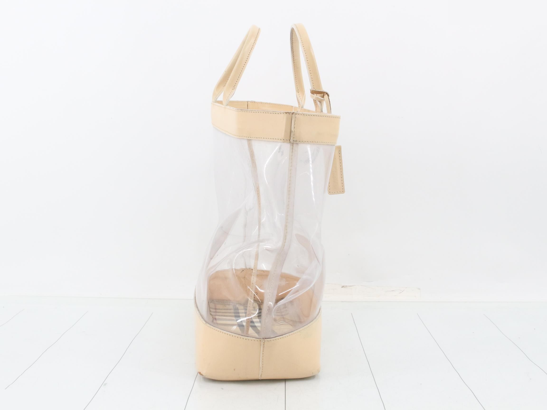 Nova check clear tote bag — view 4