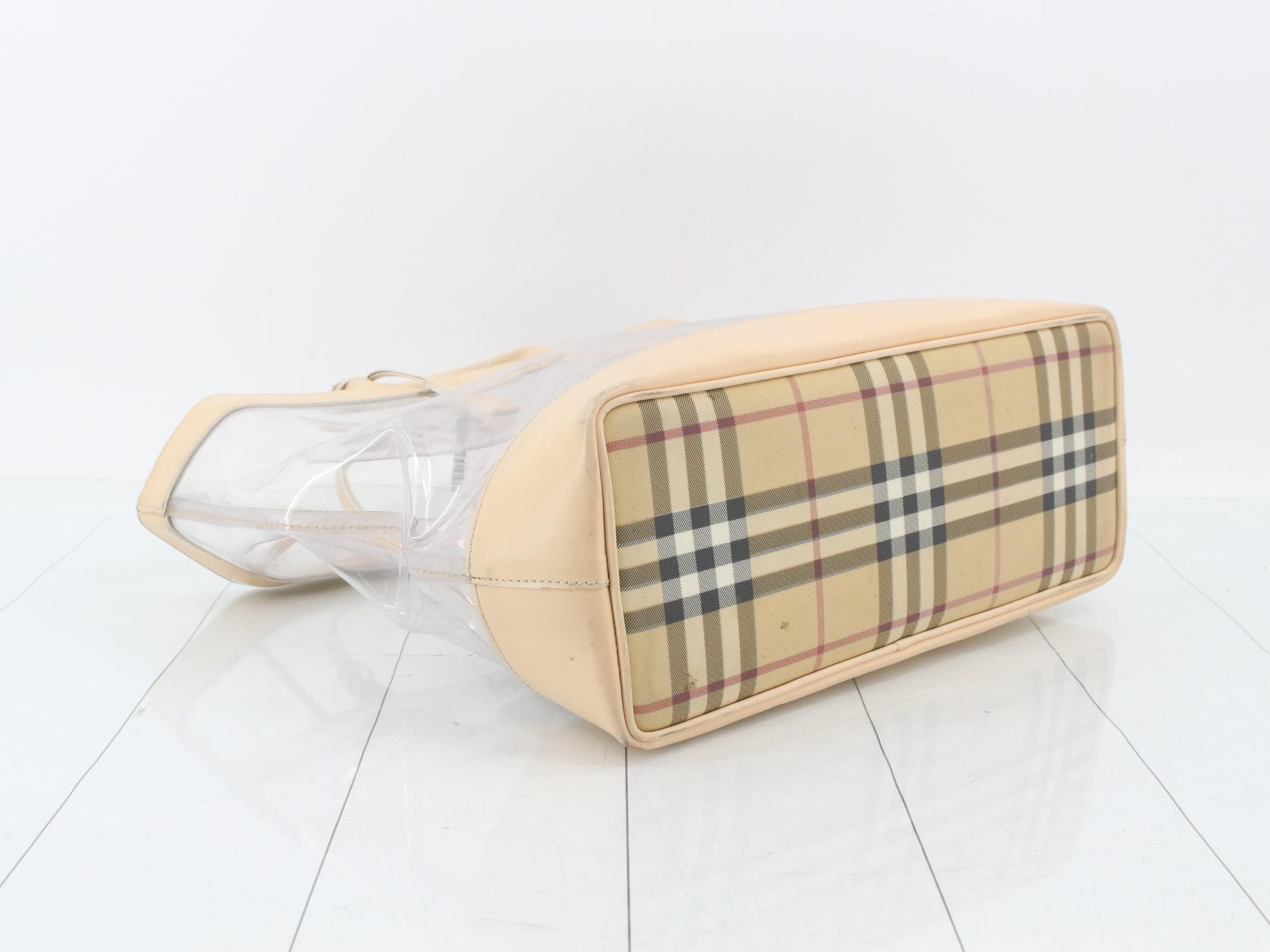 Nova check clear tote bag — view 5