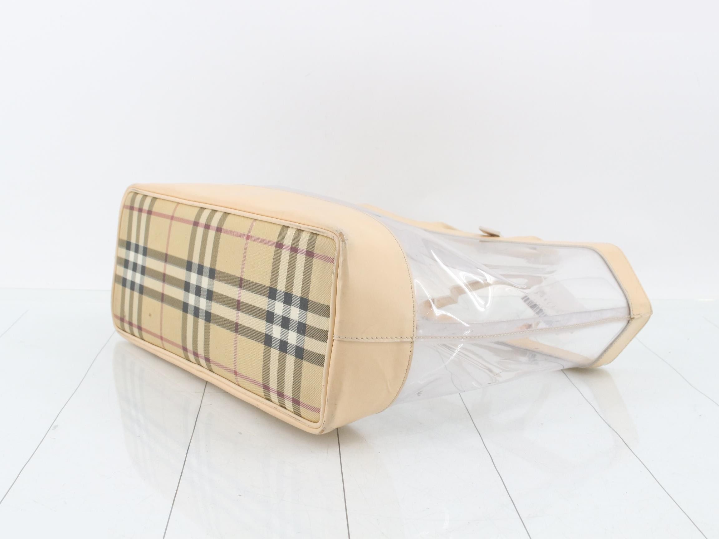 Nova check clear tote bag — view 6