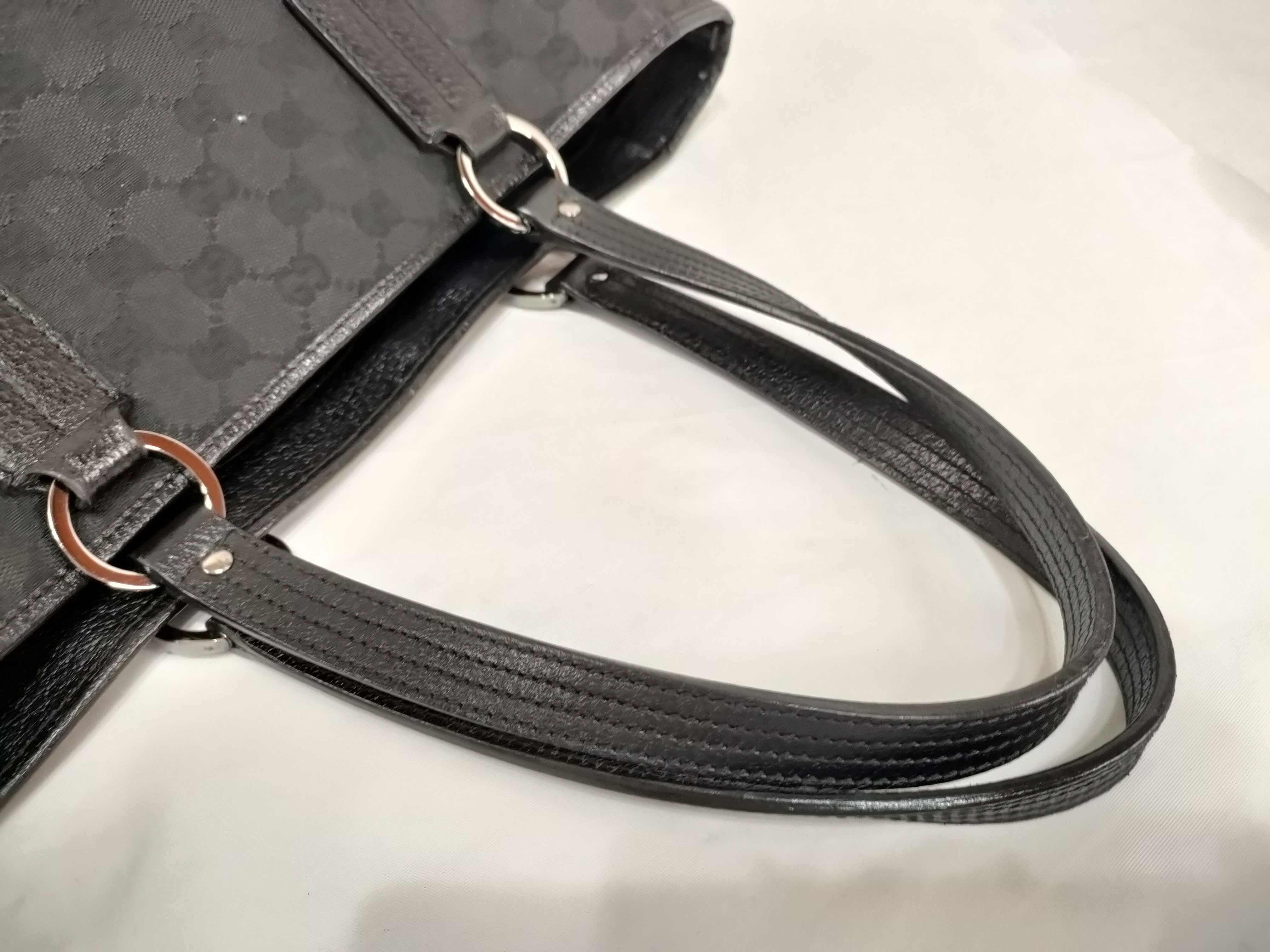 GG Canvas Tote Bag (Black) — view 3