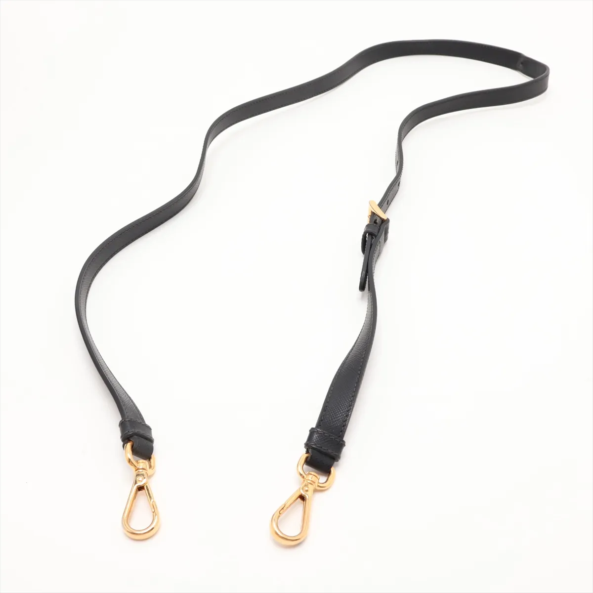 Saffiano Leather 2-Way Handbag, Black — view 7