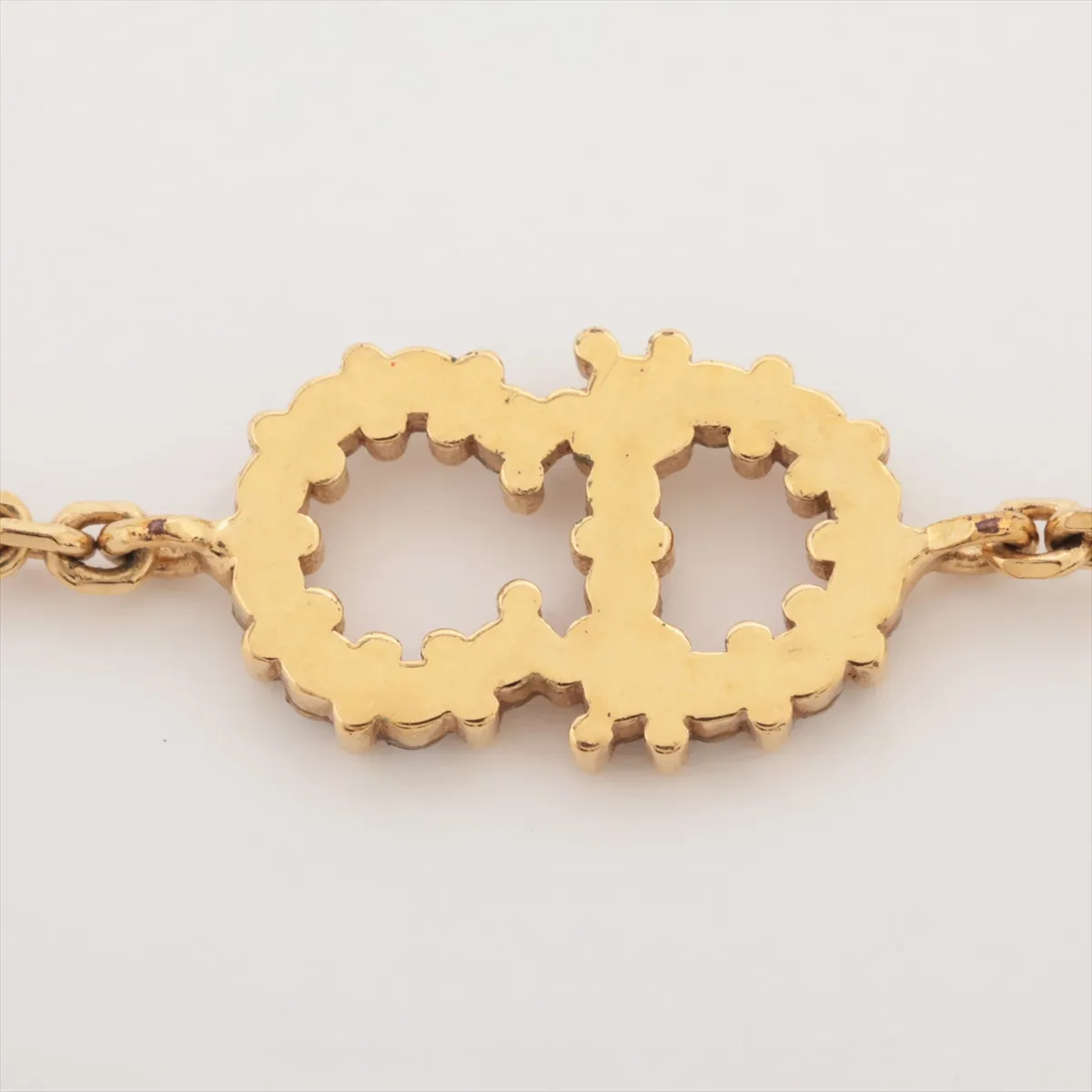 Clair D Lune bracelet, gold-plated with rhinestones and faux pearls. Shows signs of wear, — view 3