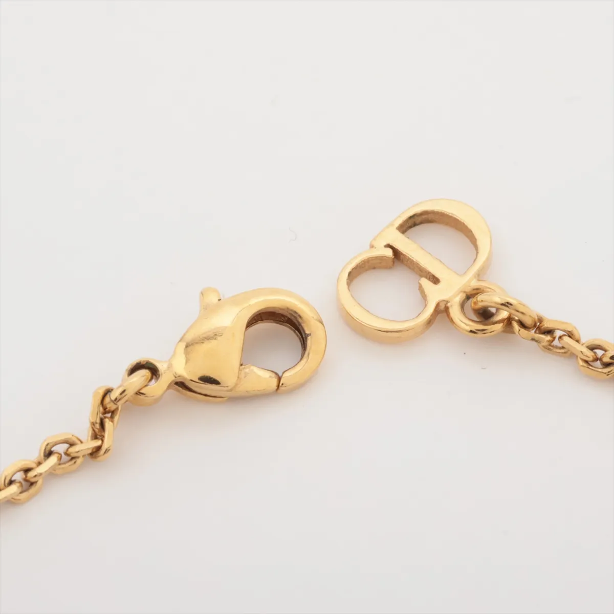 Clair D Lune bracelet, gold-plated with rhinestones and faux pearls. Shows signs of wear, — view 4