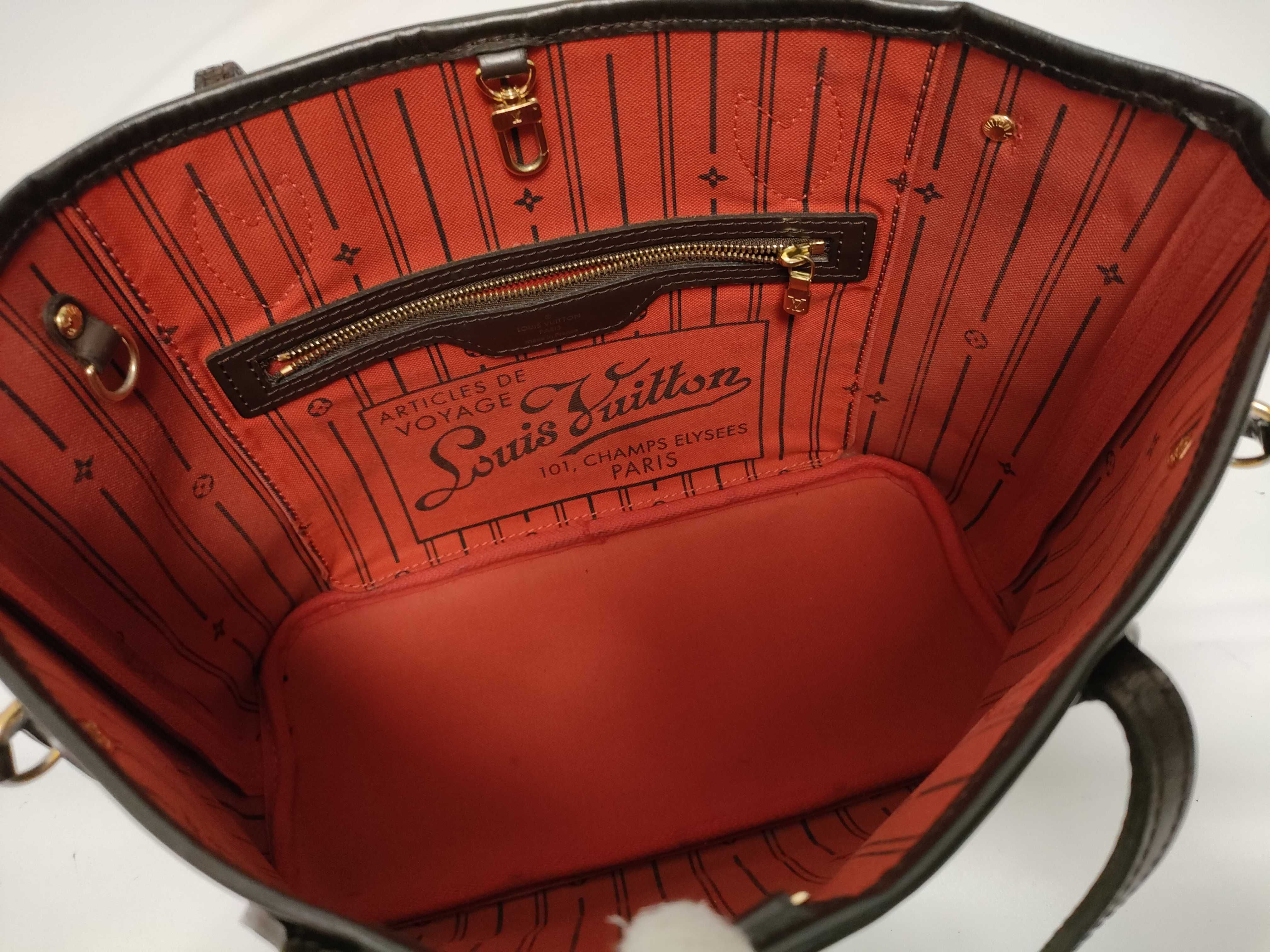 Damier Neverfull PM Shoulder Handbag (Damier Leather) — view 8