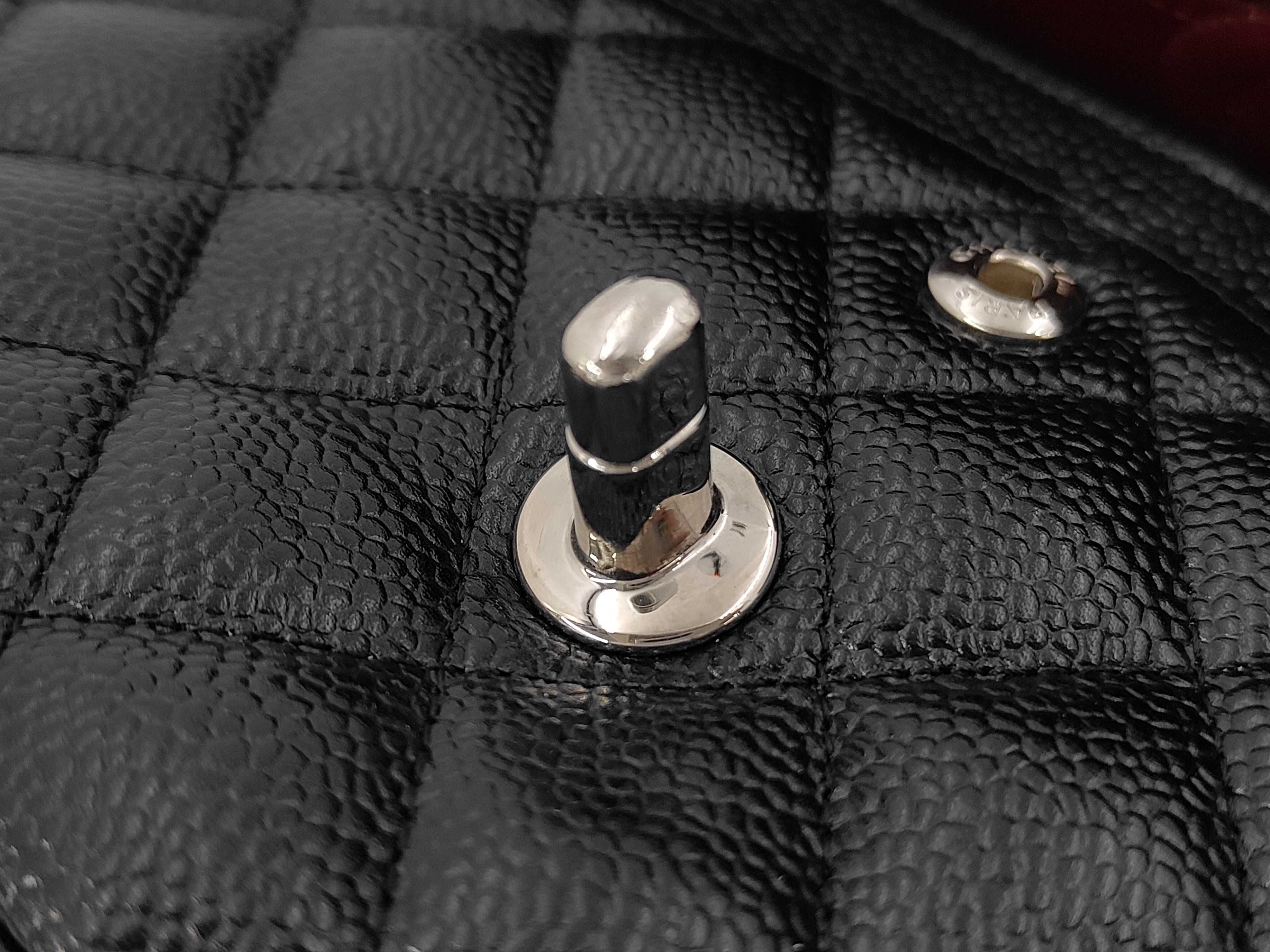 Double Flap CF Small Chain Bag Black Silver Buckle Shoulder Bag — view 12