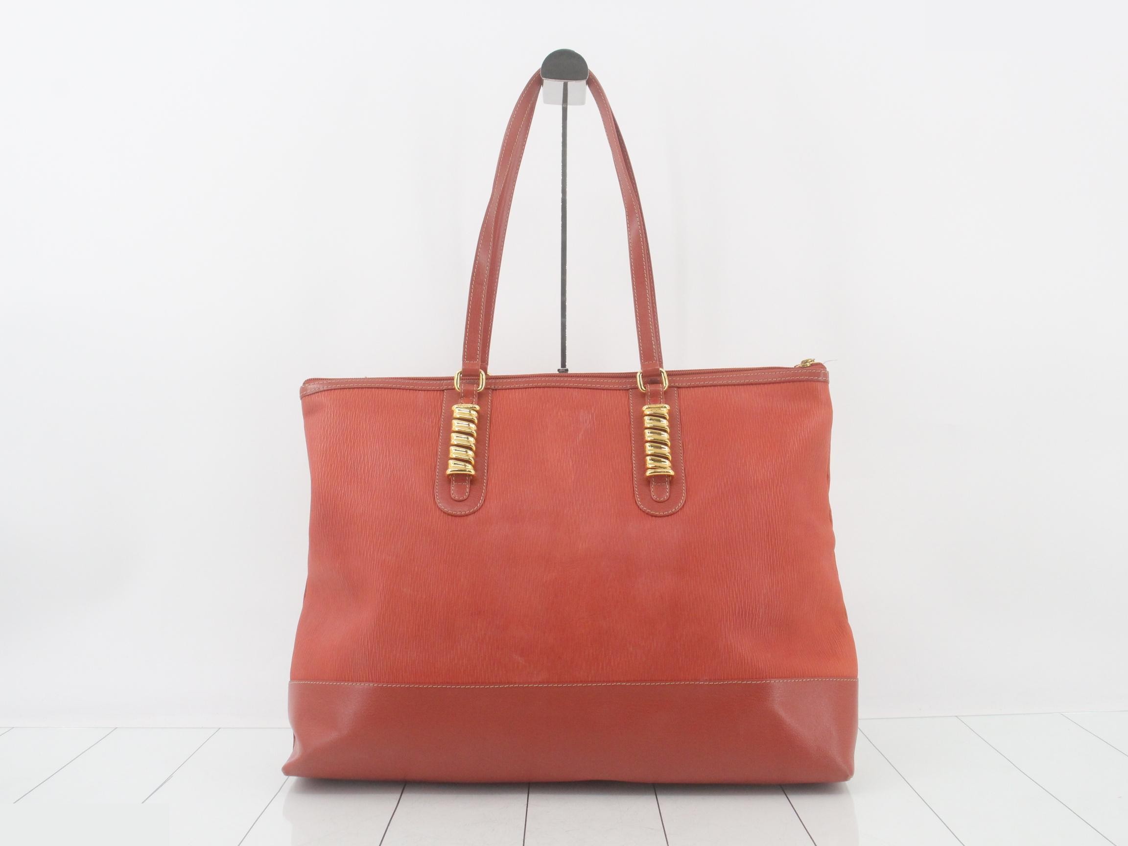 Tote bag, Velázquez, orange leather — view 2