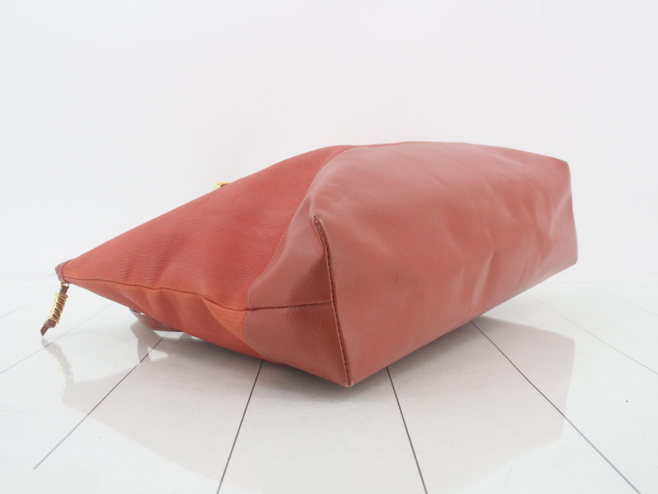 Tote bag, Velázquez, orange leather — view 5