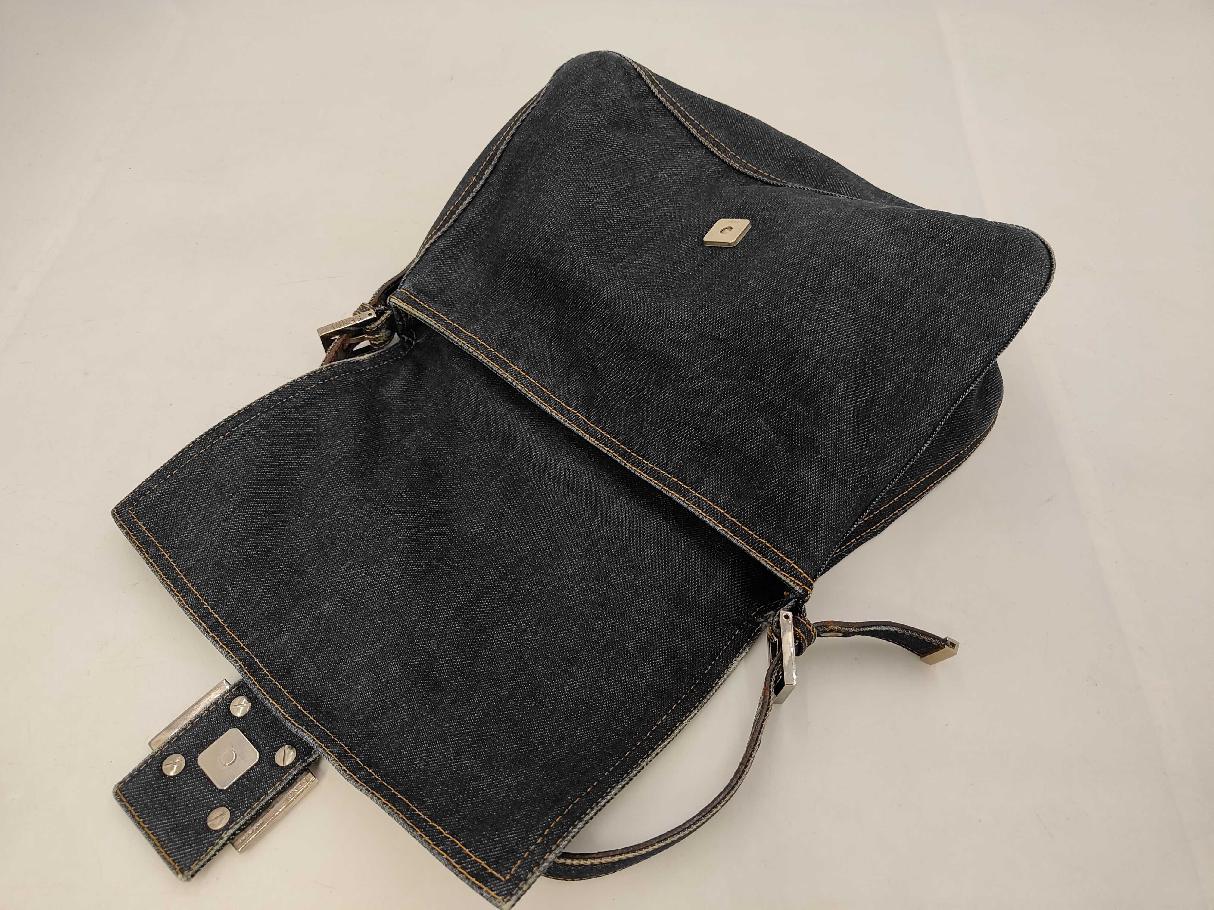Mamma Fendi Mamma Bucket Denim Handbag — view 8