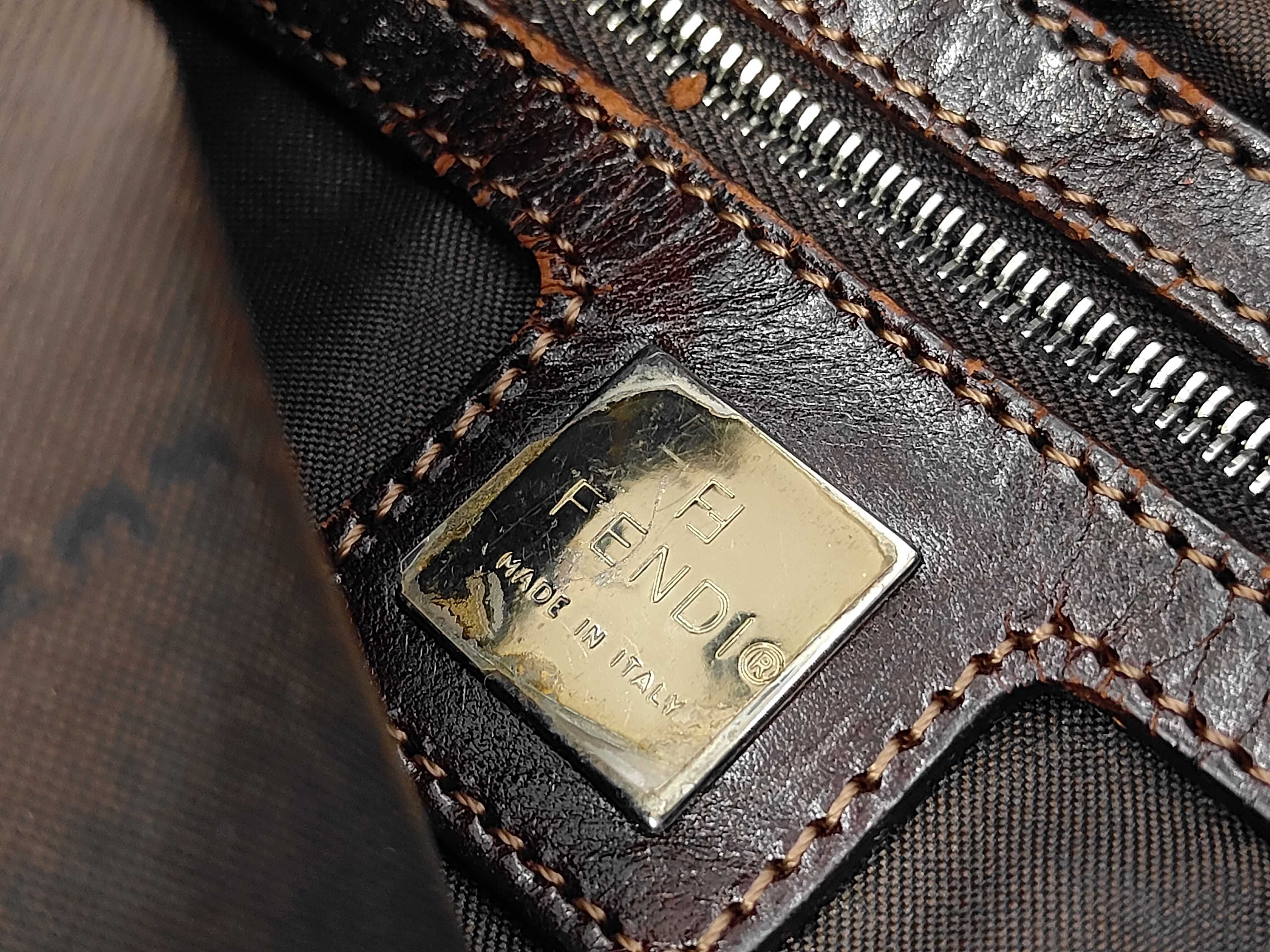 Mamma Fendi Mamma Bucket Denim Handbag — view 10