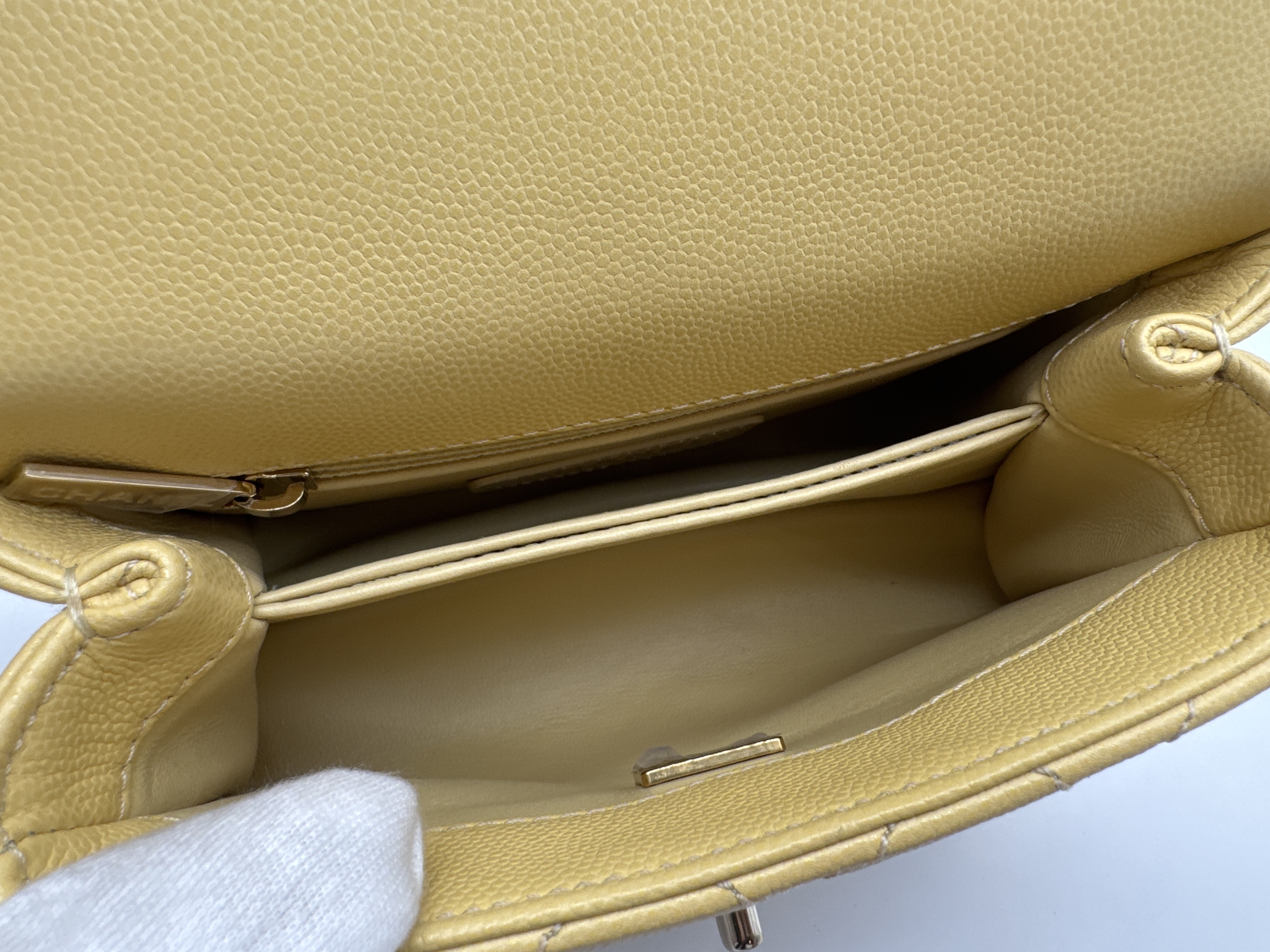 Caviar Skin Coco Handle Shoulder Bag — view 12