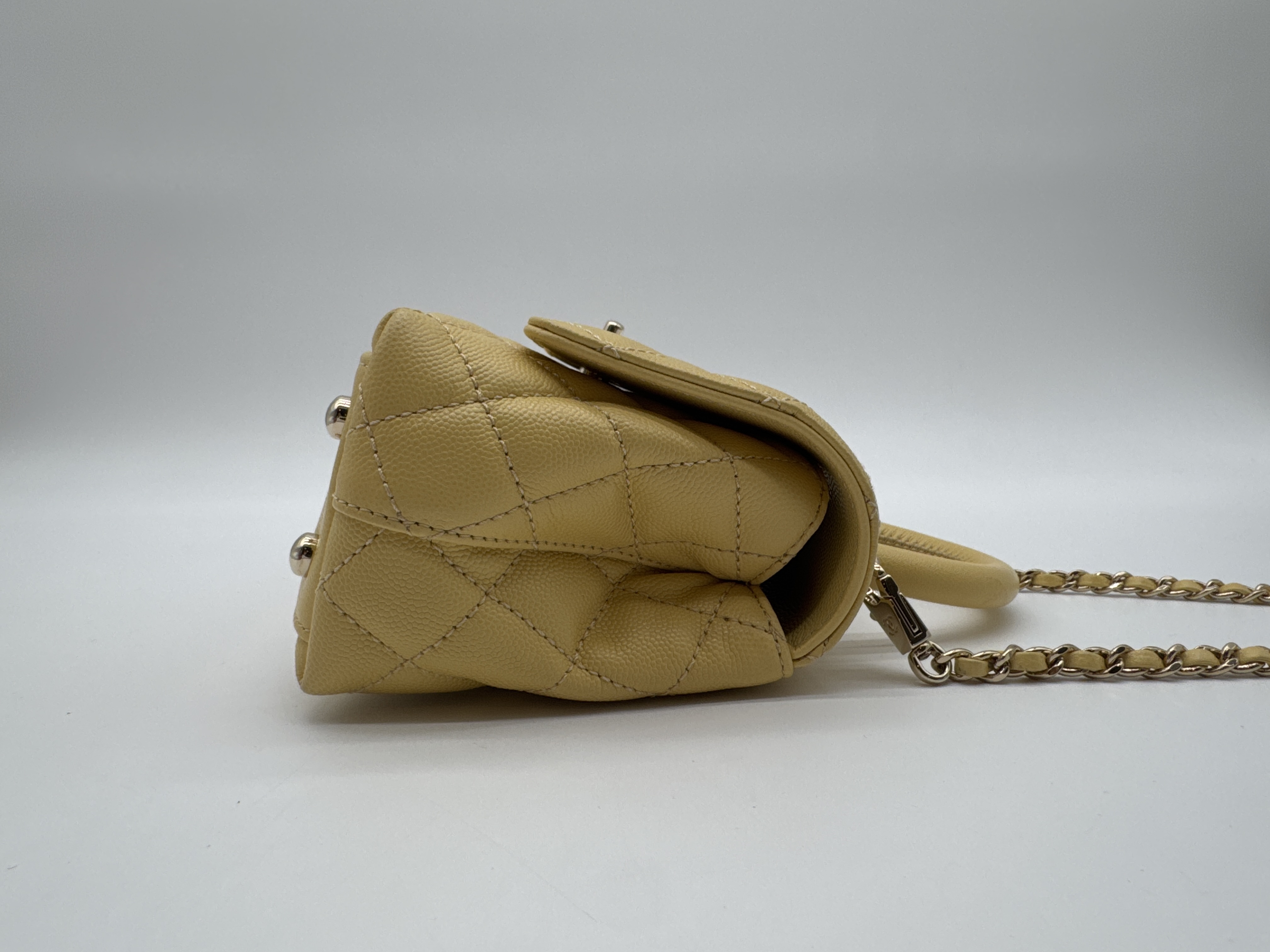 Caviar Skin Coco Handle Shoulder Bag — view 3