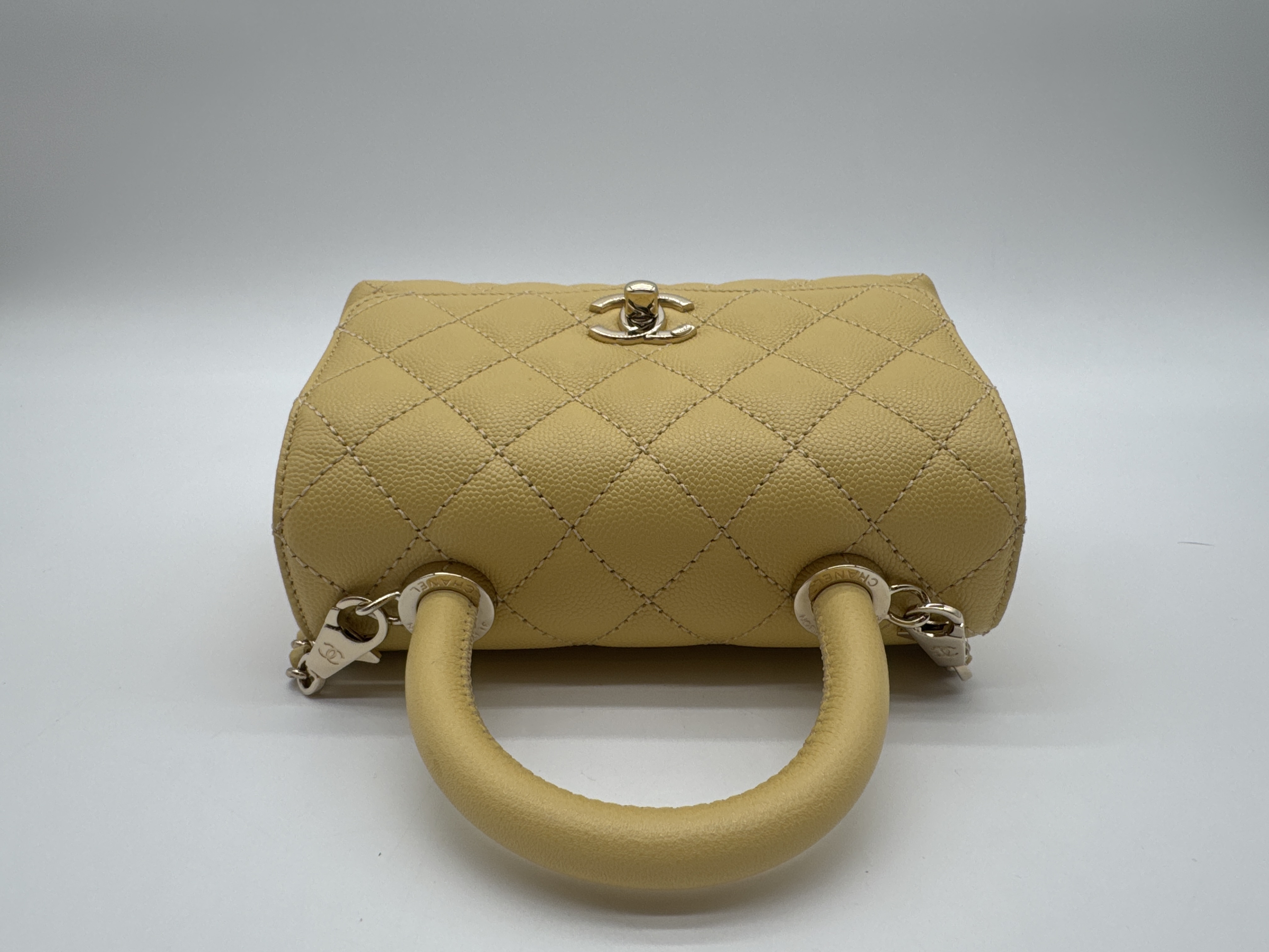 Caviar Skin Coco Handle Shoulder Bag — view 5
