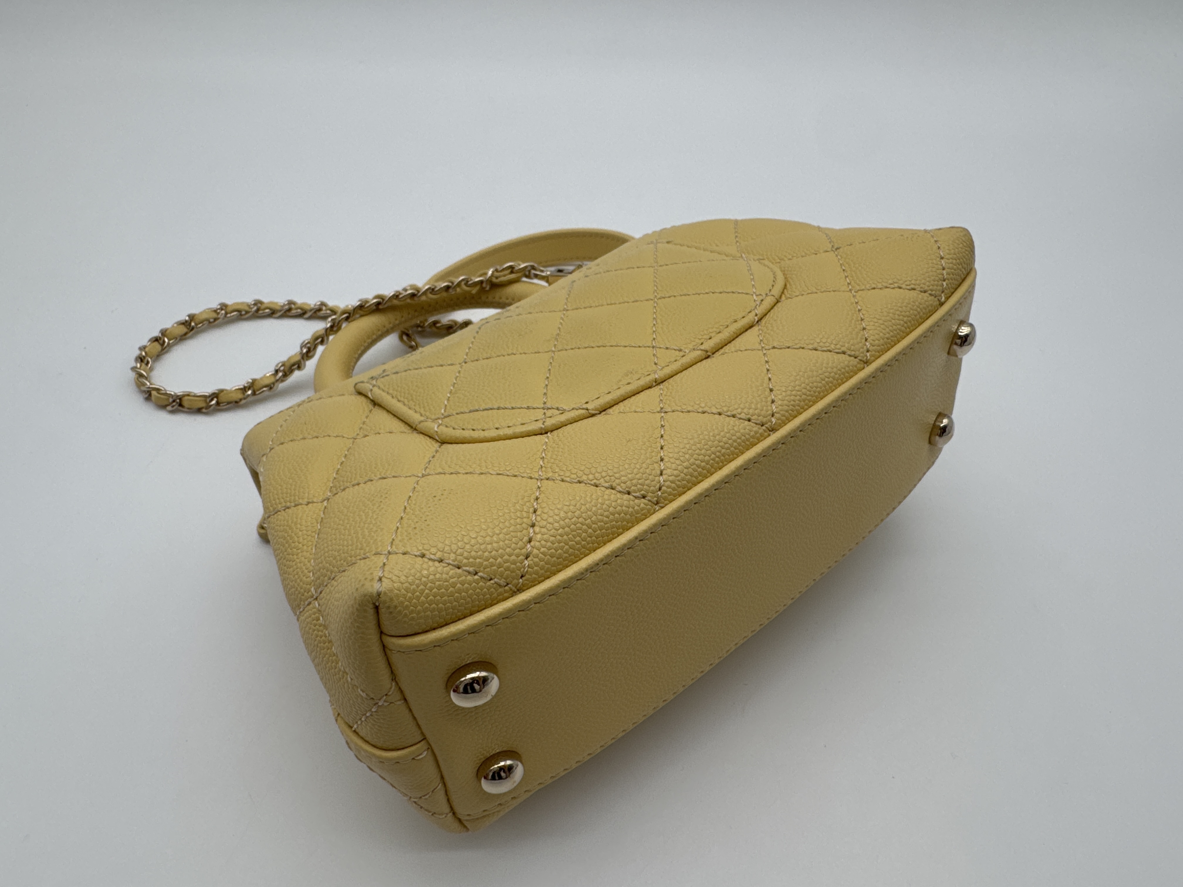 Caviar Skin Coco Handle Shoulder Bag — view 7