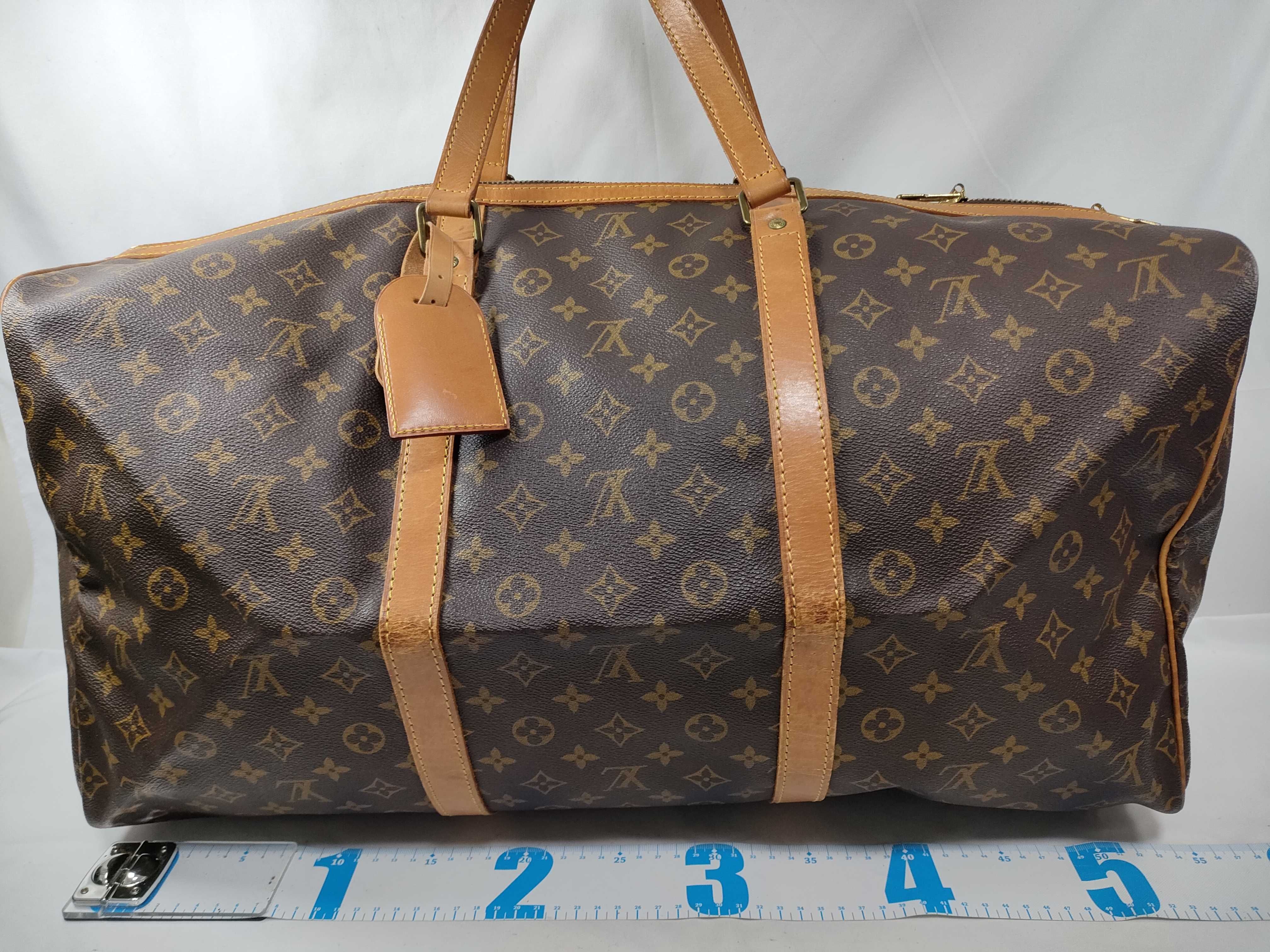 Monogram Louis Vuitton Monogram Saxophone 55 M41622 55 Brown Boston Bag — view 2