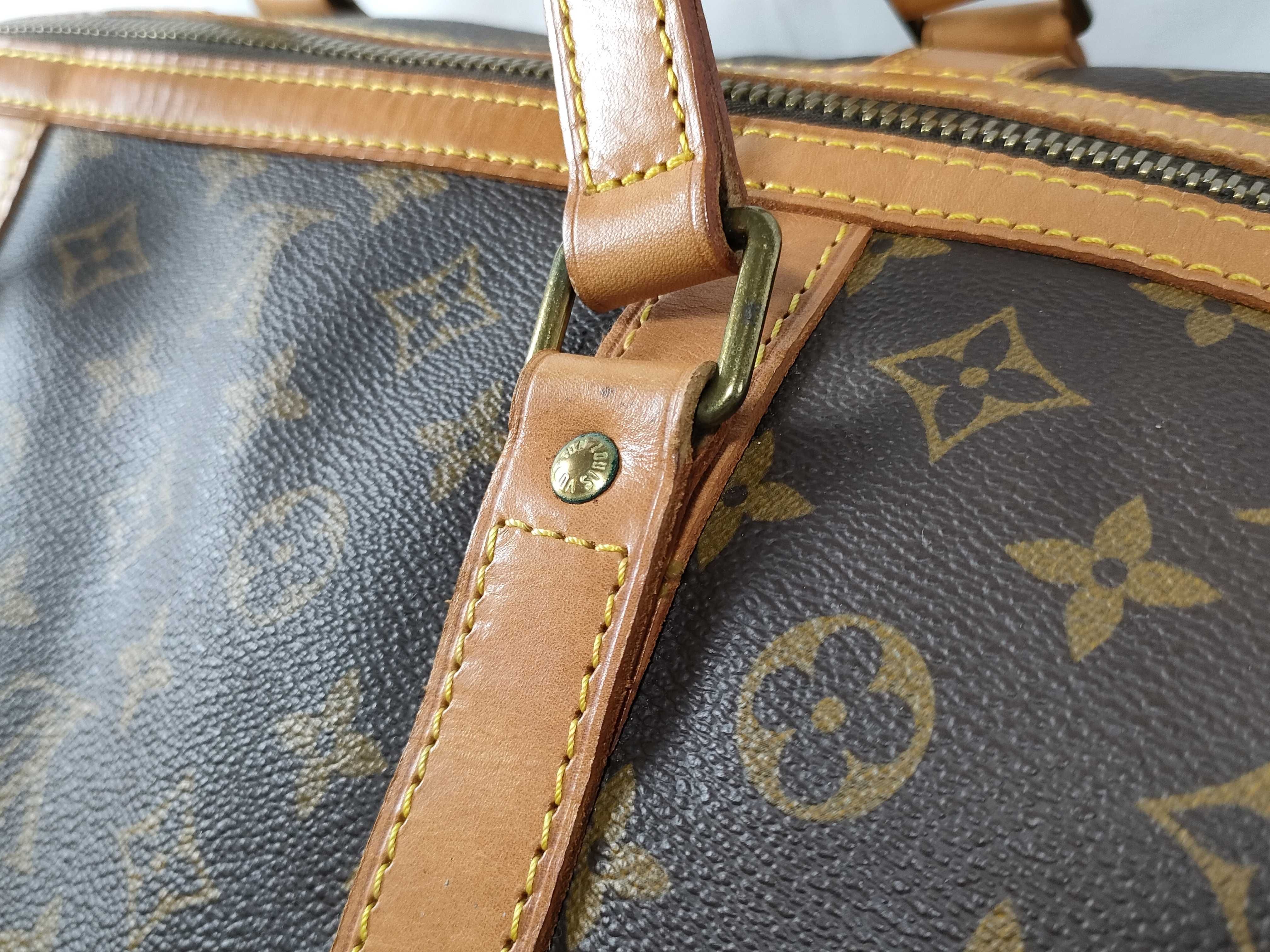 Monogram Louis Vuitton Monogram Saxophone 55 M41622 55 Brown Boston Bag — view 5
