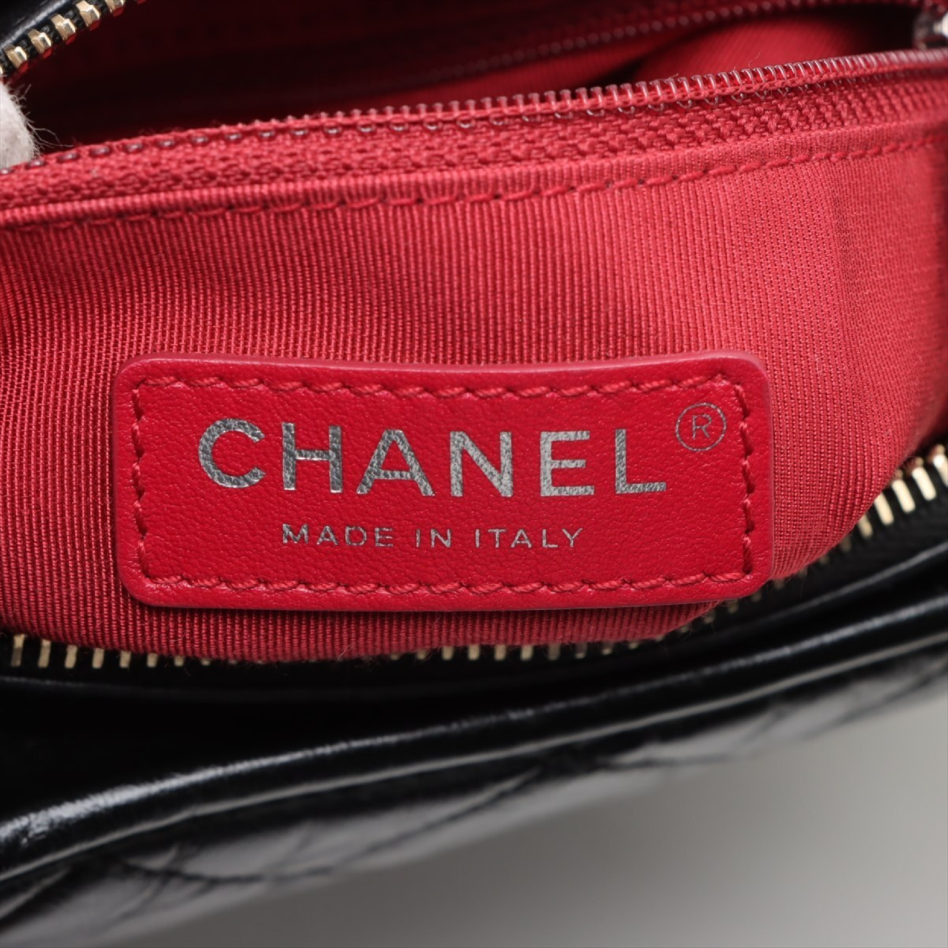 Gabrielle de Chanel Vintage Calfskin Chain Shoulder Bag, Black with Gold and Silver Hardware, 26523413 (Serial Number 26) — view 9