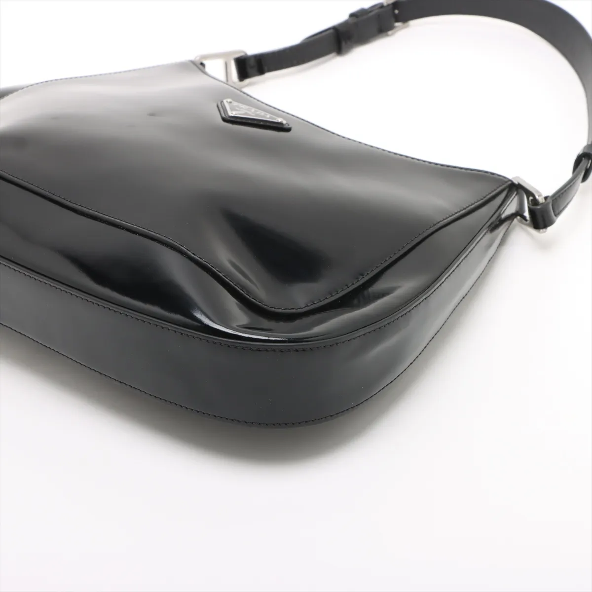 Cleo Leather Shoulder Bag, Black — view 3