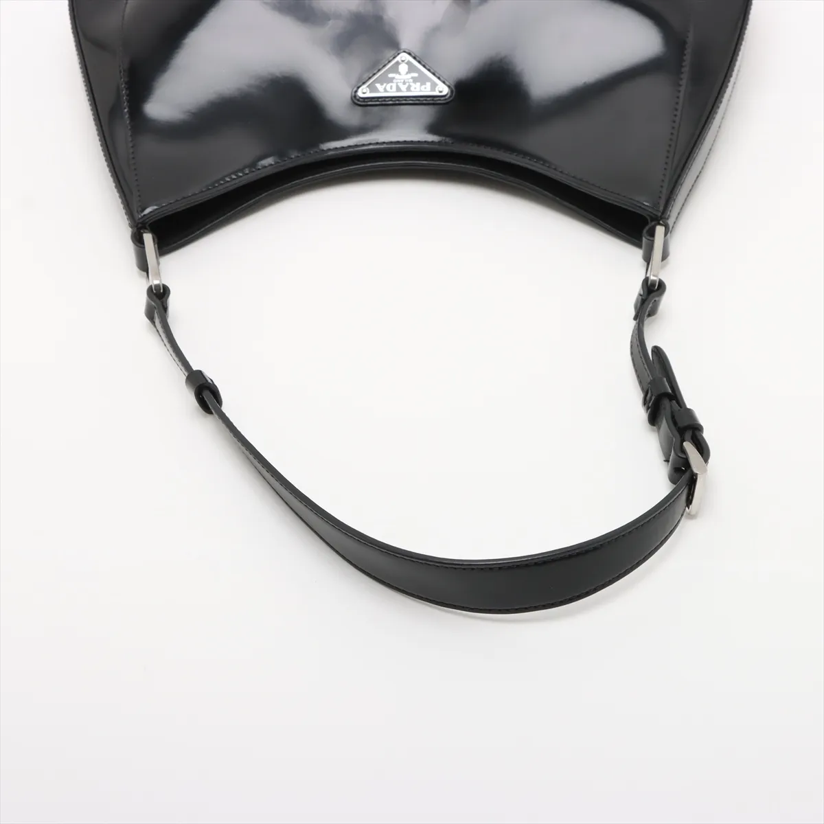 Cleo Leather Shoulder Bag, Black — view 5