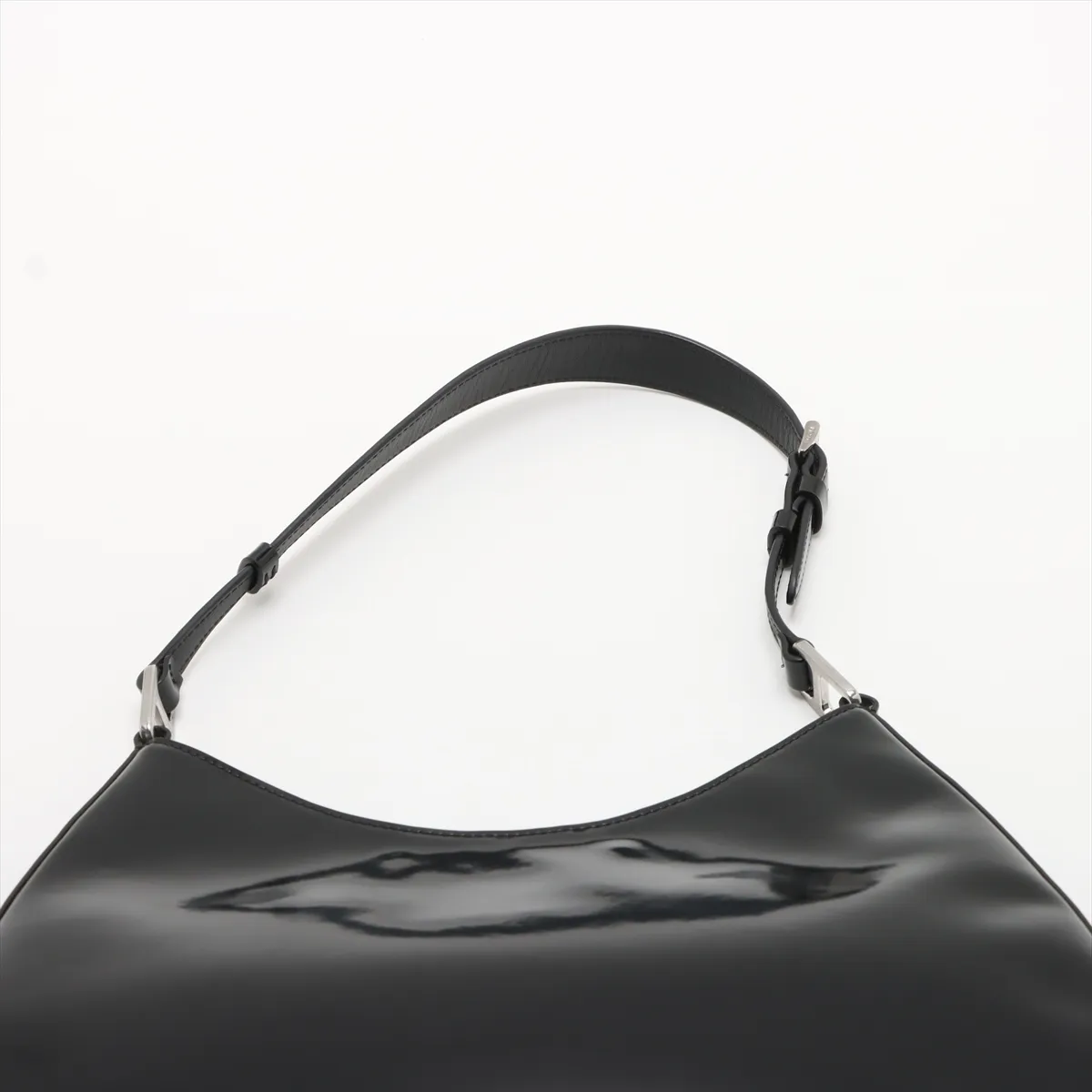 Cleo Leather Shoulder Bag, Black — view 6