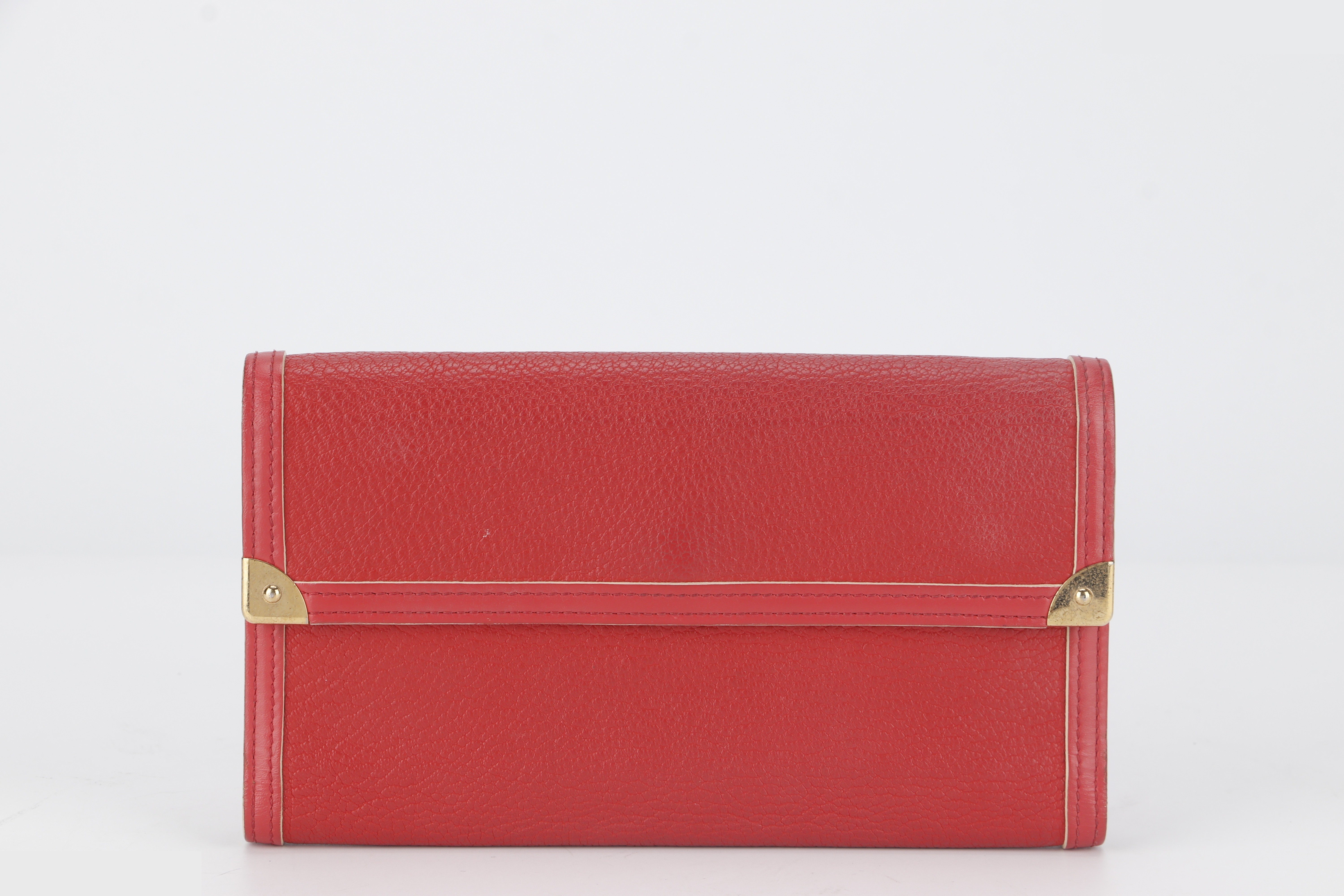 SARAH WALLET RED CALFSKIN GHW