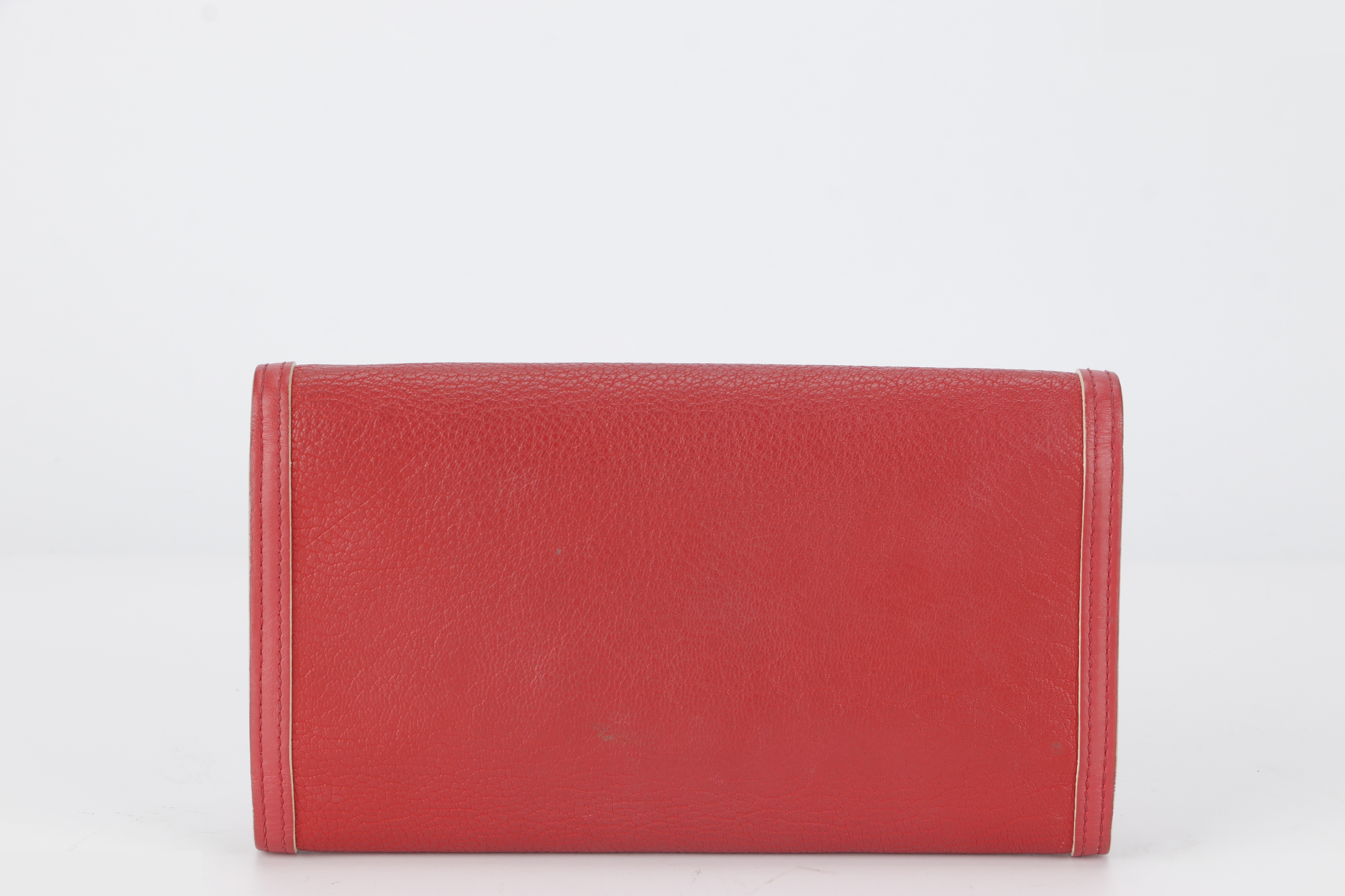 SARAH WALLET RED CALFSKIN GHW — view 2