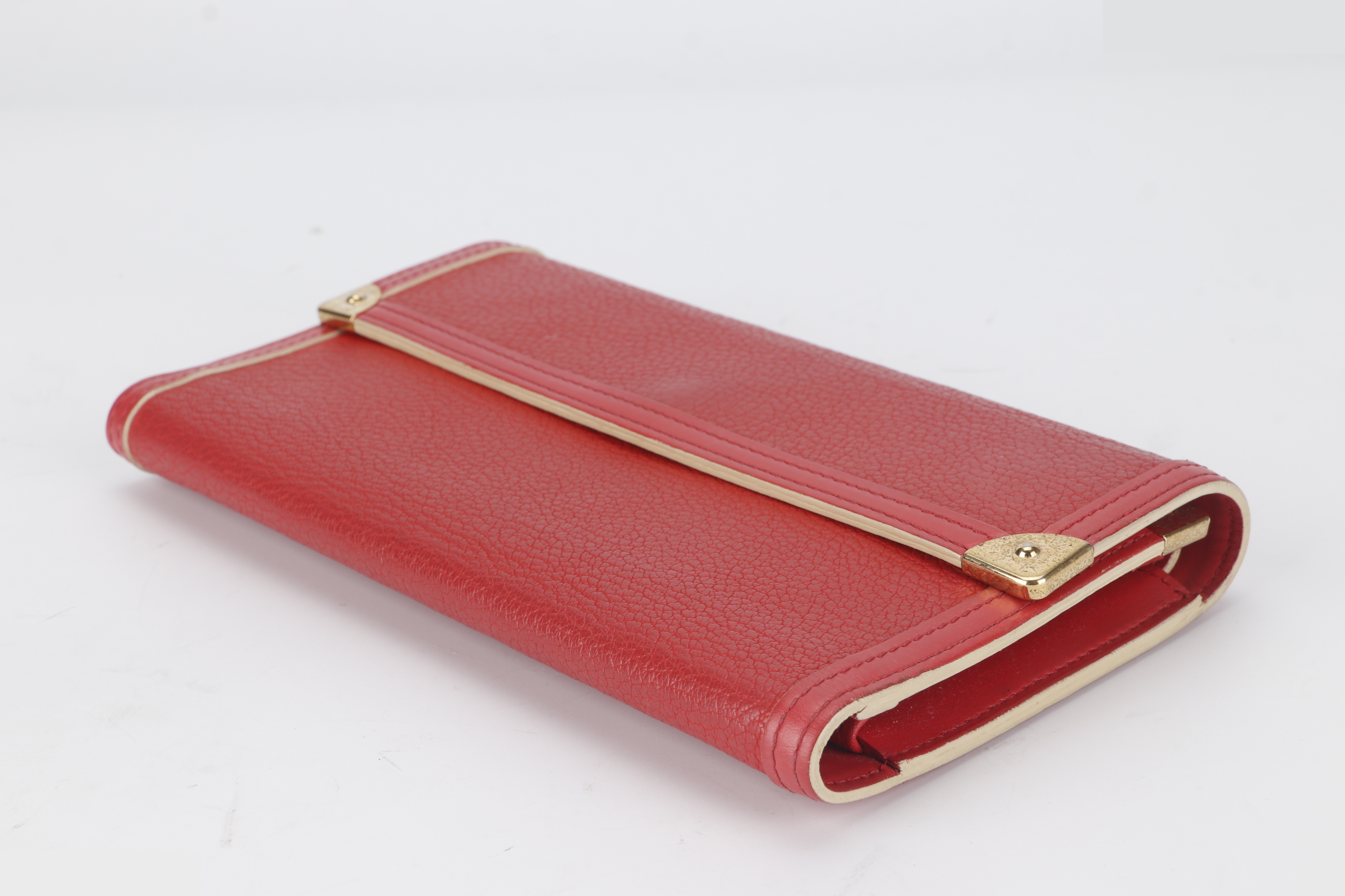 SARAH WALLET RED CALFSKIN GHW — view 3