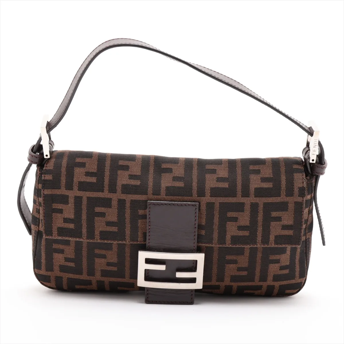 Zucca Mamma Bucket 26424 Canvas x Leather Shoulder Bag Brown