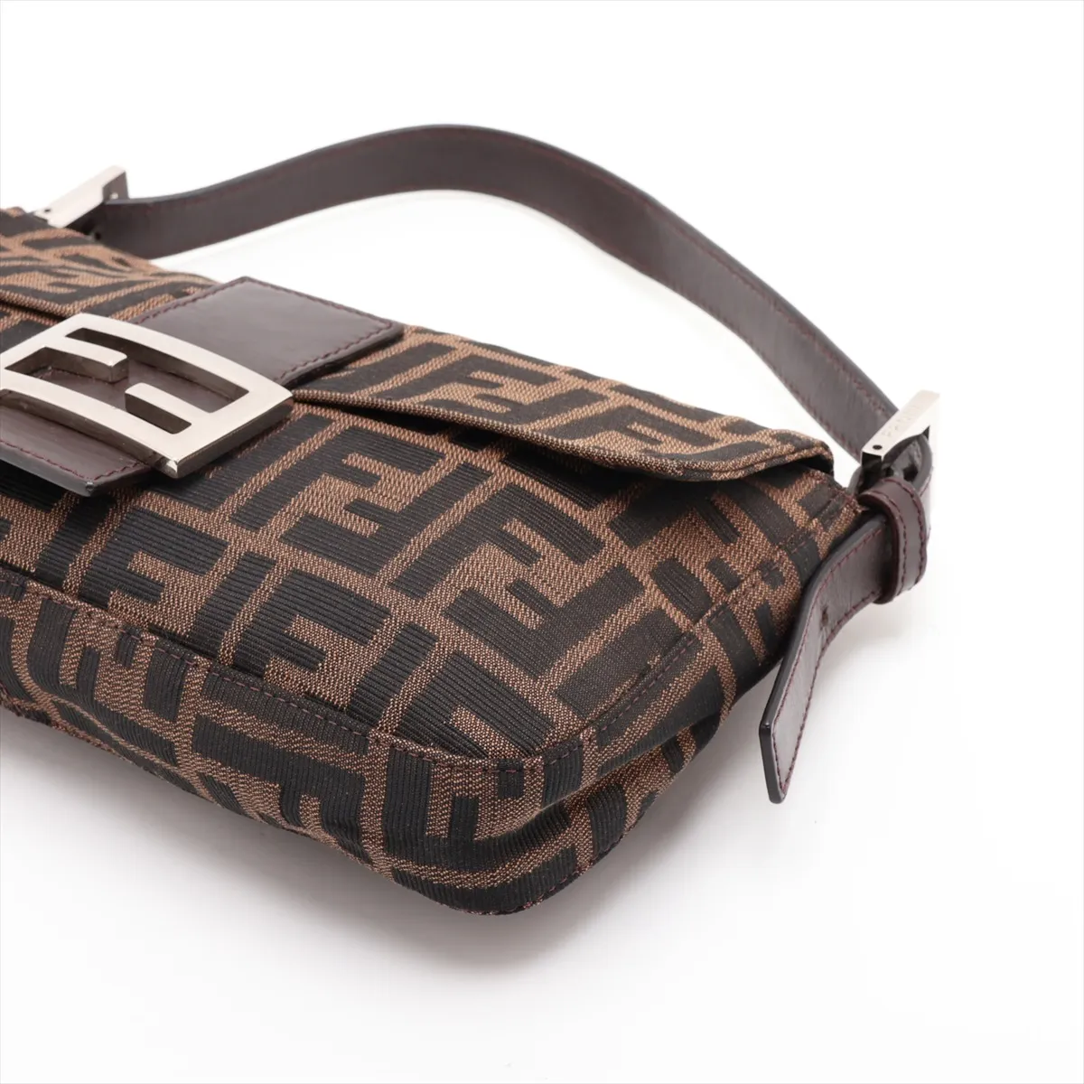 Zucca Mamma Bucket 26424 Canvas x Leather Shoulder Bag Brown — view 3