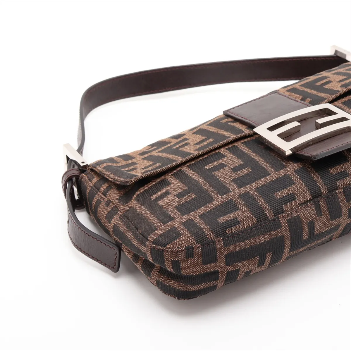 Zucca Mamma Bucket 26424 Canvas x Leather Shoulder Bag Brown — view 4
