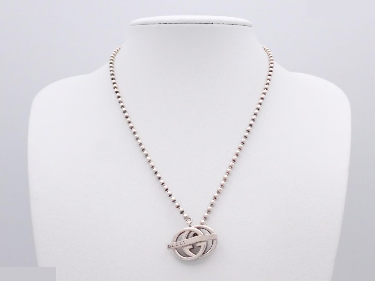 Interlocking G Necklace, Ball Chain, SV925, 20.6g — view 3