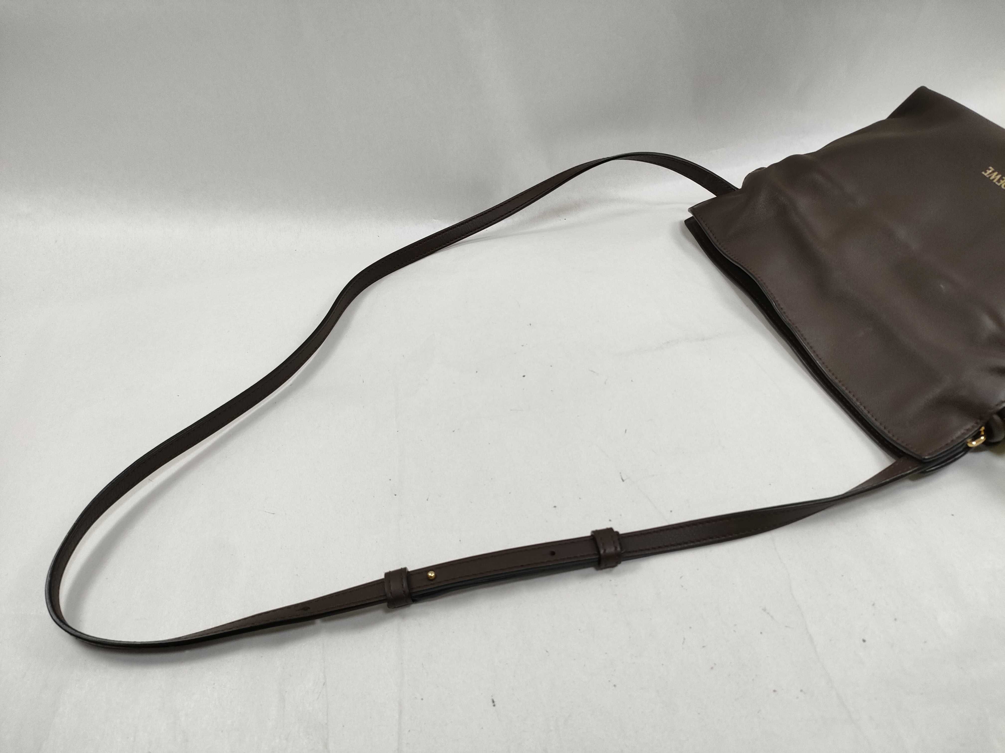 Flamenco Clutch Mini Brown Leather. Accessories: Dust bag, shoulder strap, shoulder bag. — view 3