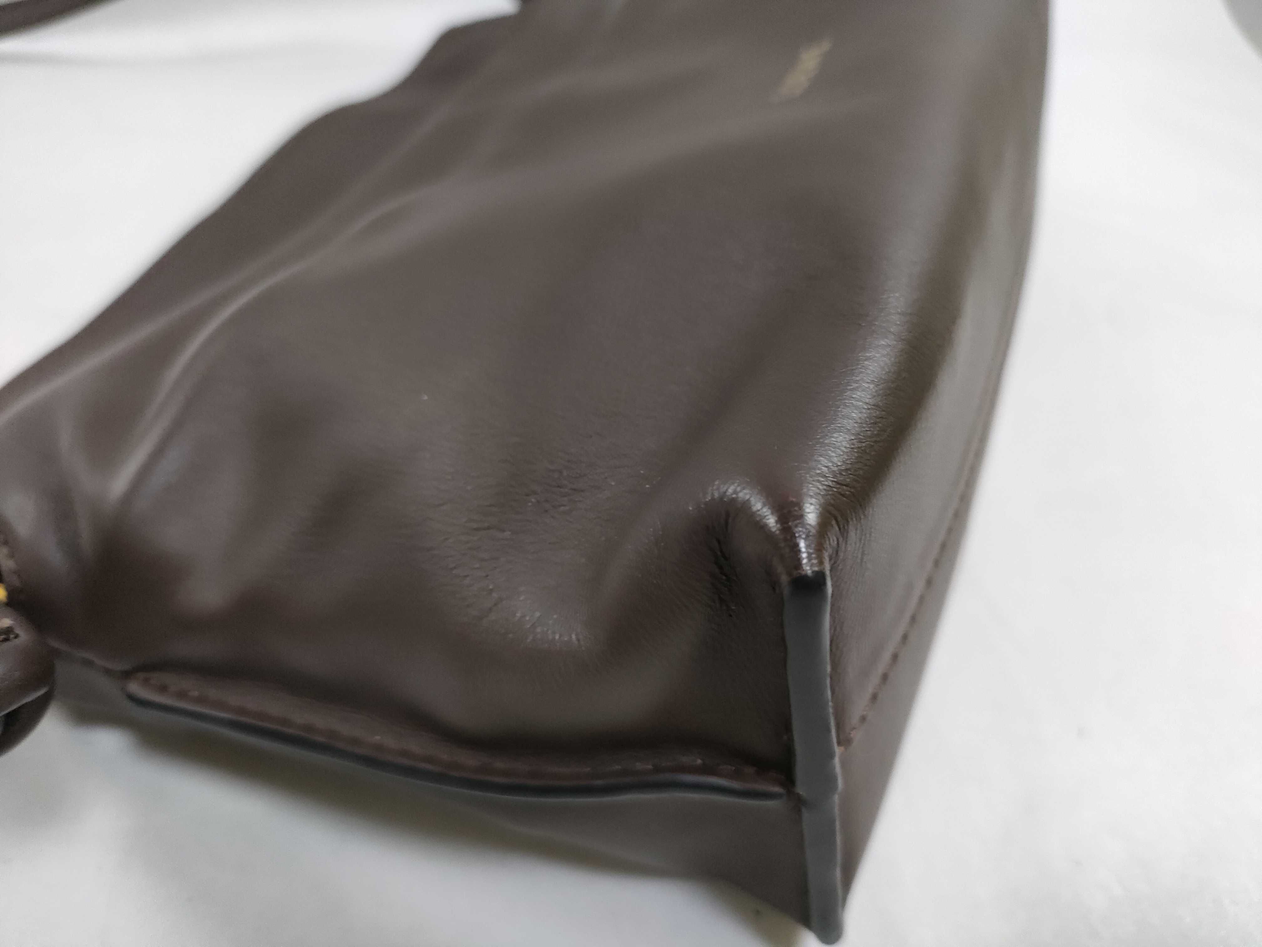 Flamenco Clutch Mini Brown Leather. Accessories: Dust bag, shoulder strap, shoulder bag. — view 6