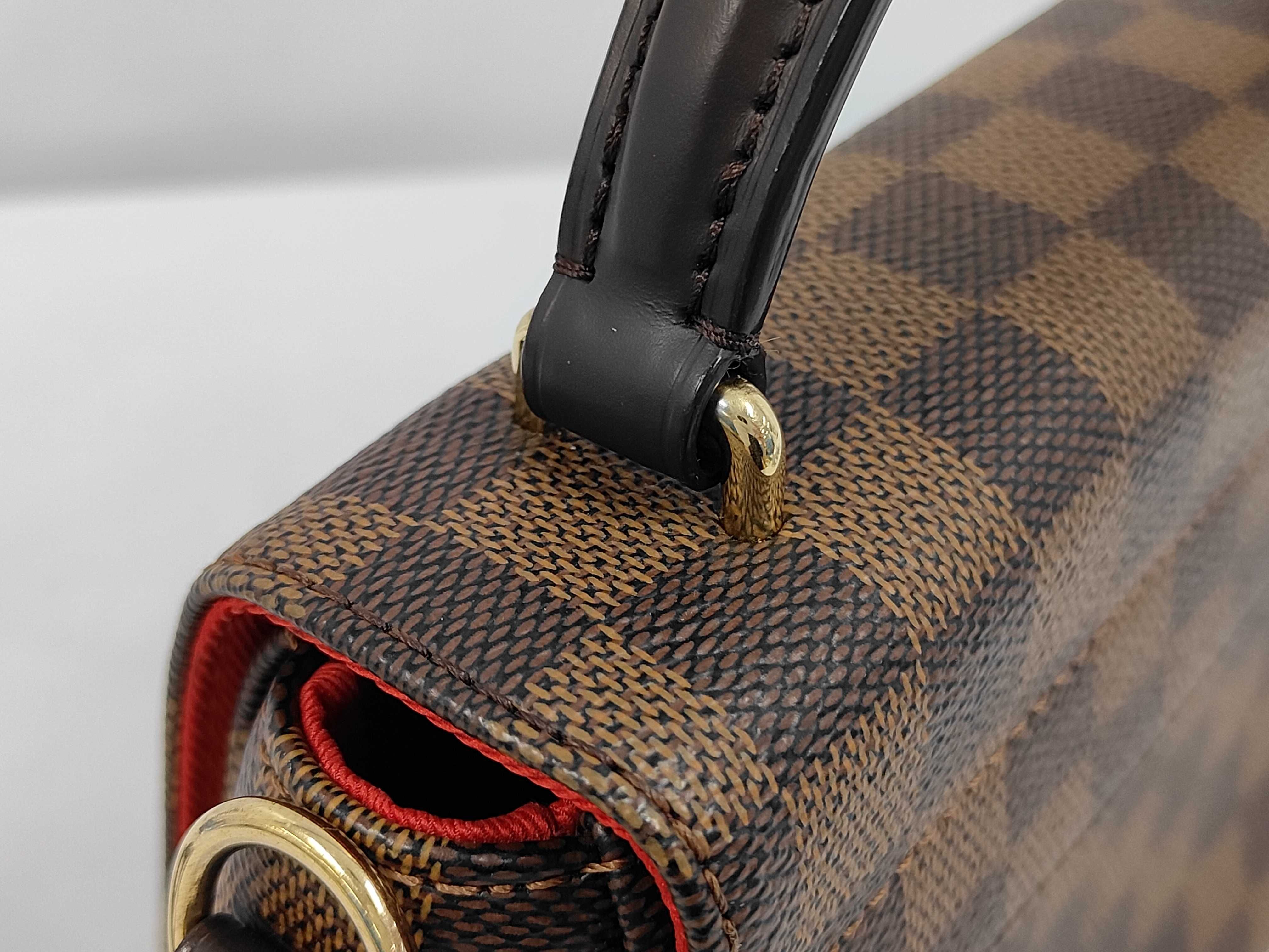 LV Croisette Damier Ebene Coated Canvas x Calf Leather Handbag — view 6