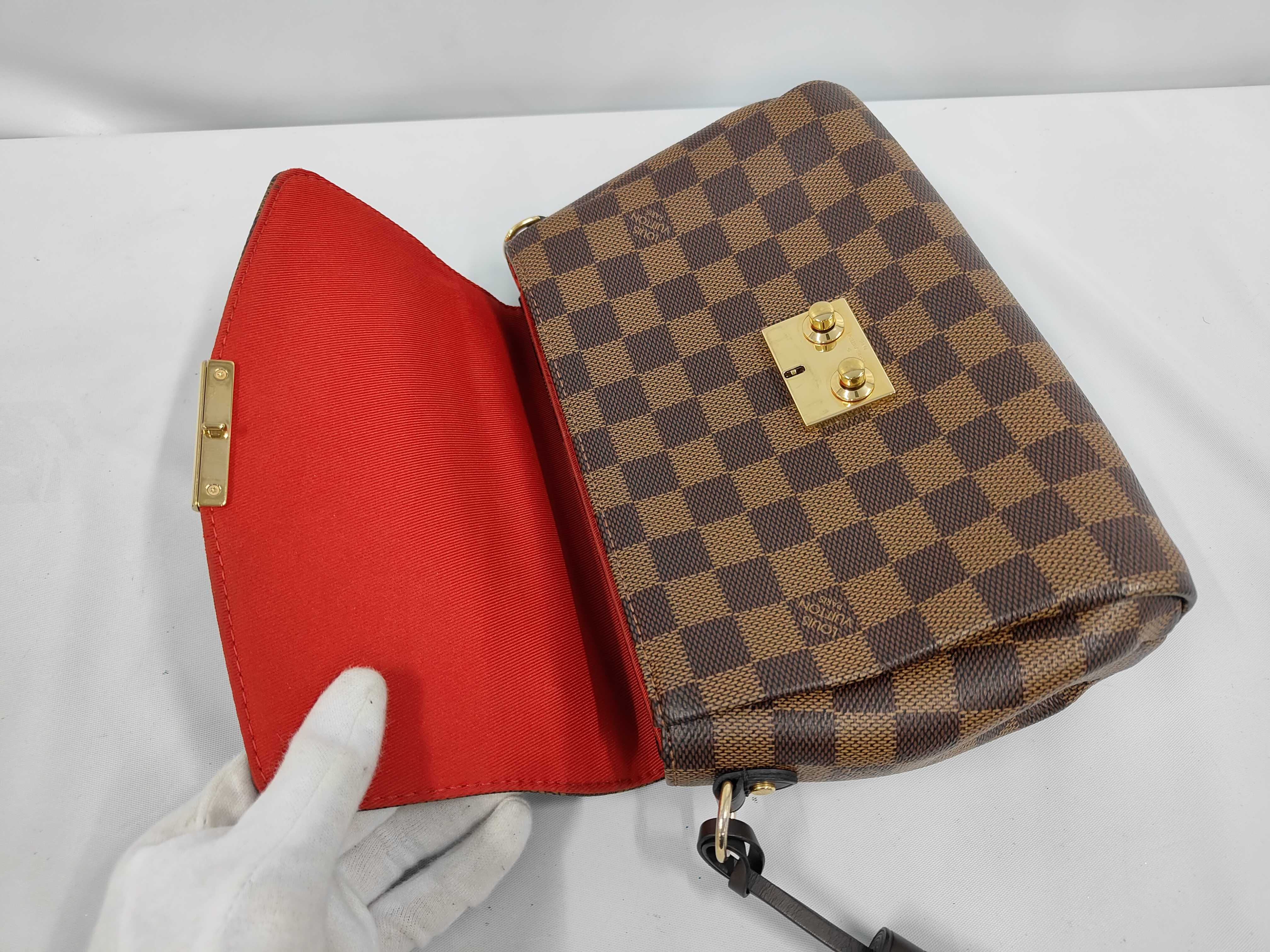 LV Croisette Damier Ebene Coated Canvas x Calf Leather Handbag — view 7
