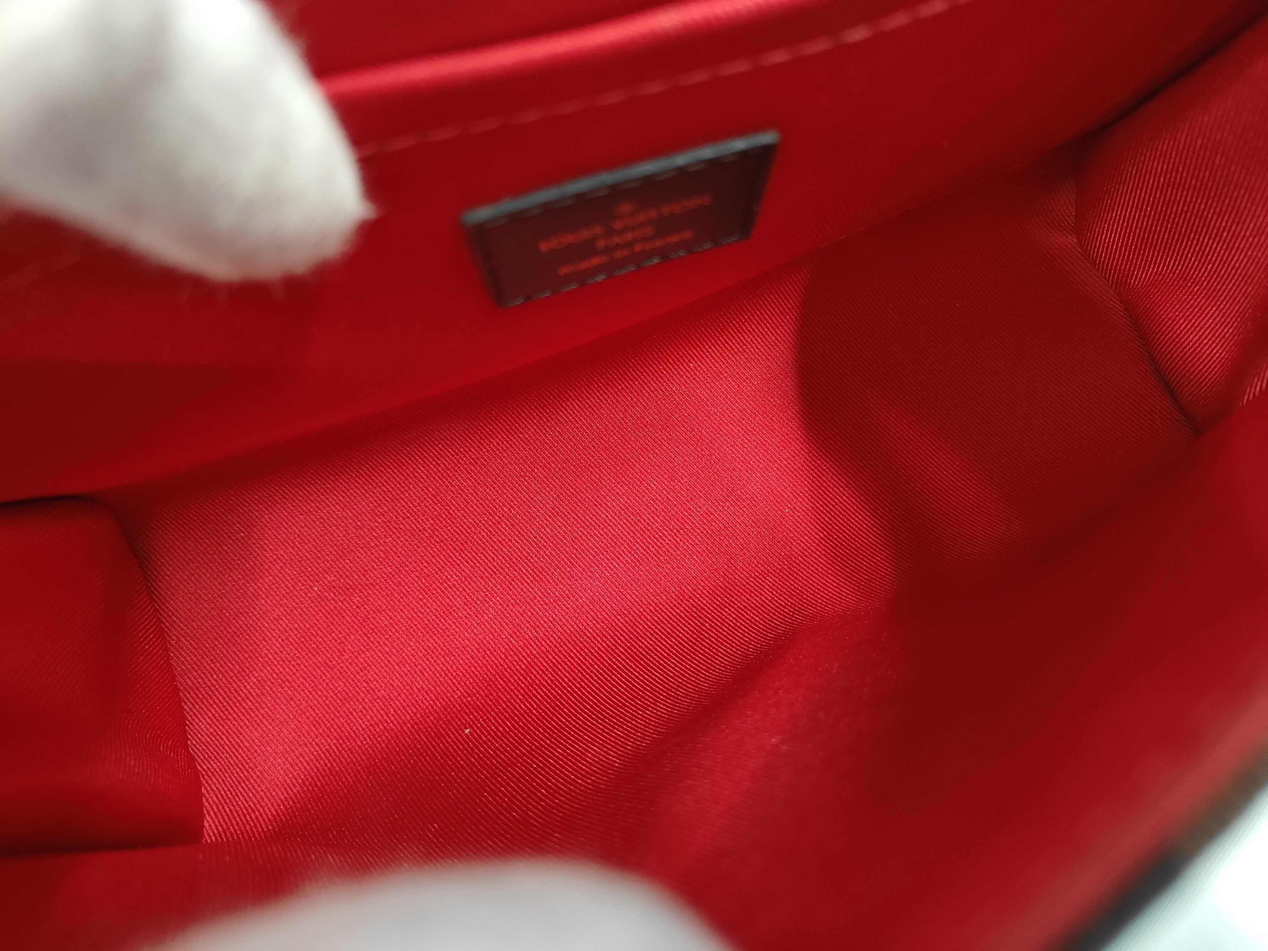 LV Croisette Damier Ebene Coated Canvas x Calf Leather Handbag — view 8